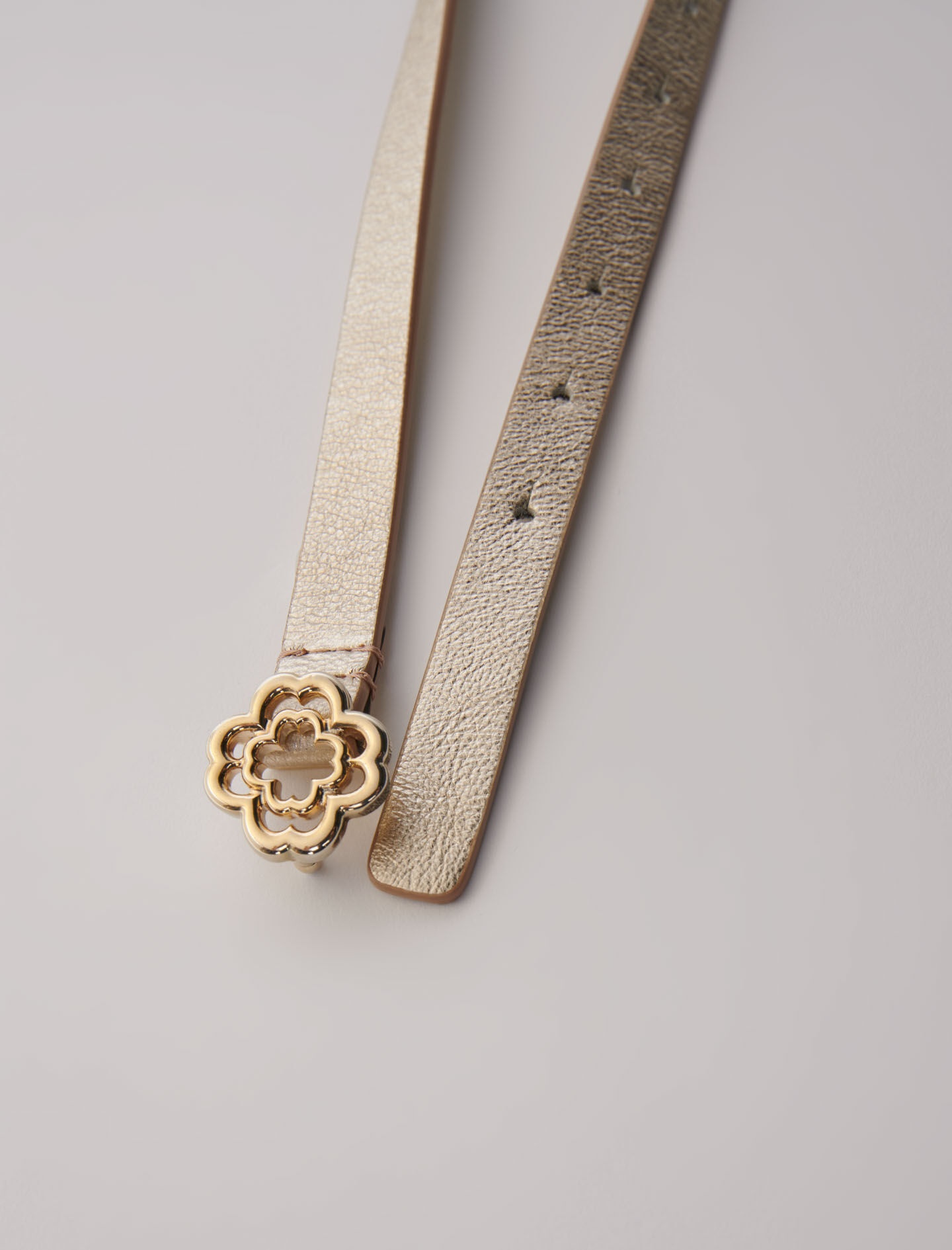 Slim belt with Clover buckle - 5