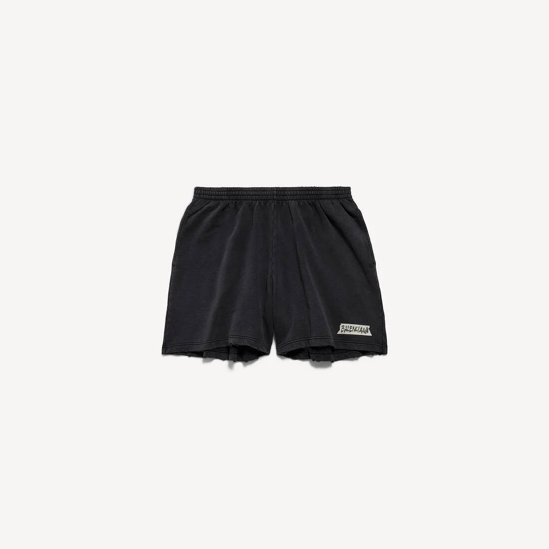 Men's Masking Tape Shorts in Faded Black - 1