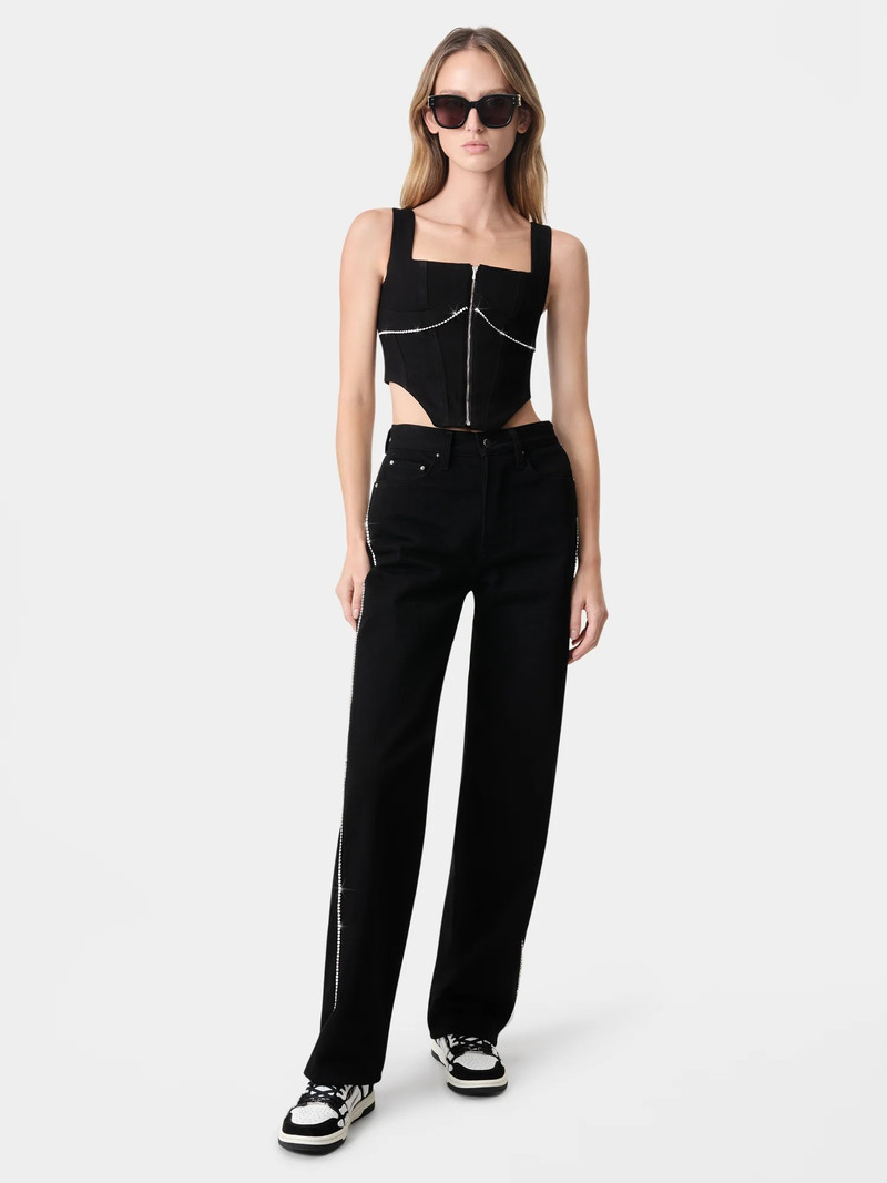 WOMEN'S CRYSTAL STRIPE WIDE STRAIGHT - 1