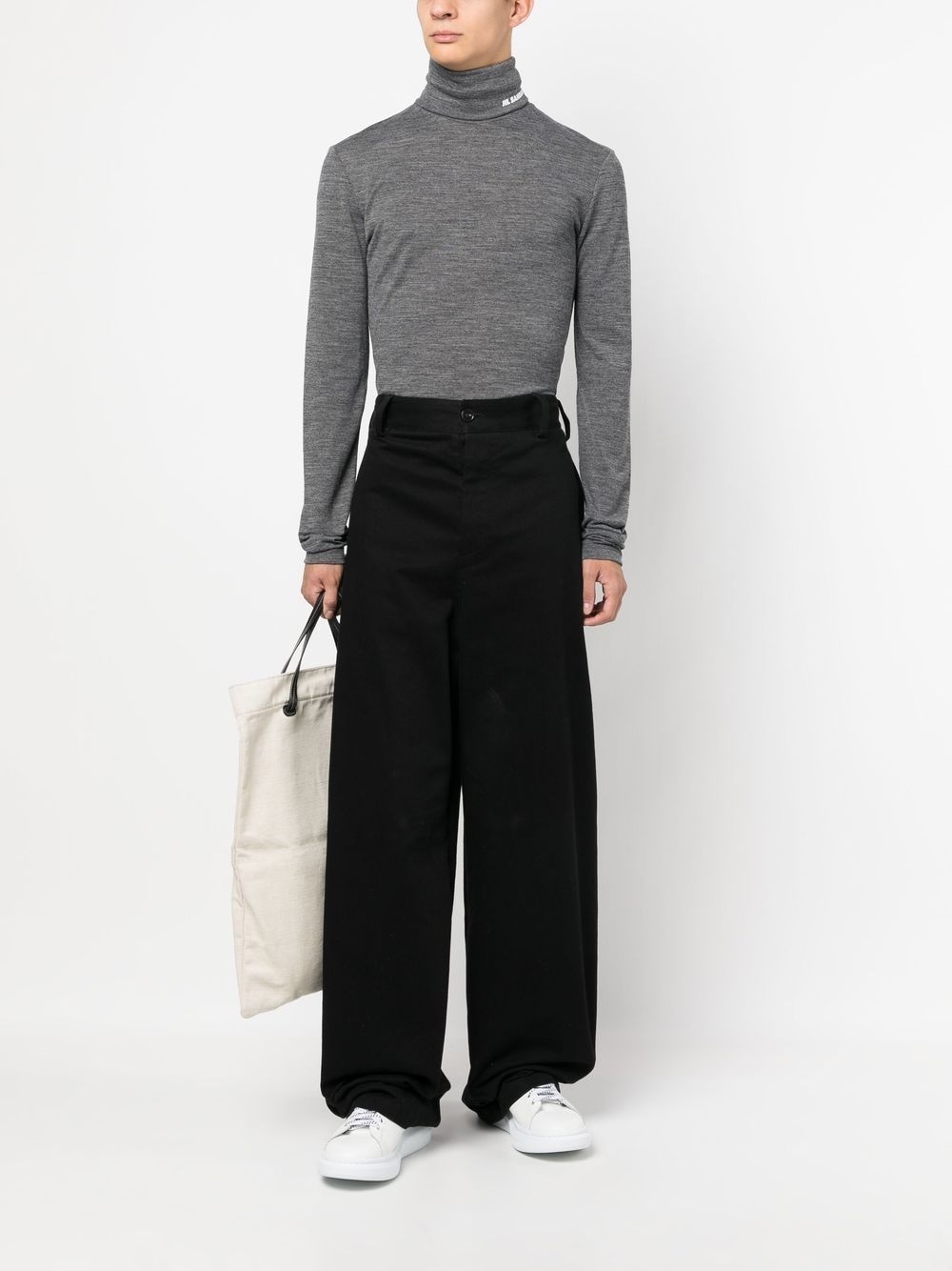 logo-print roll-neck jumper - 2