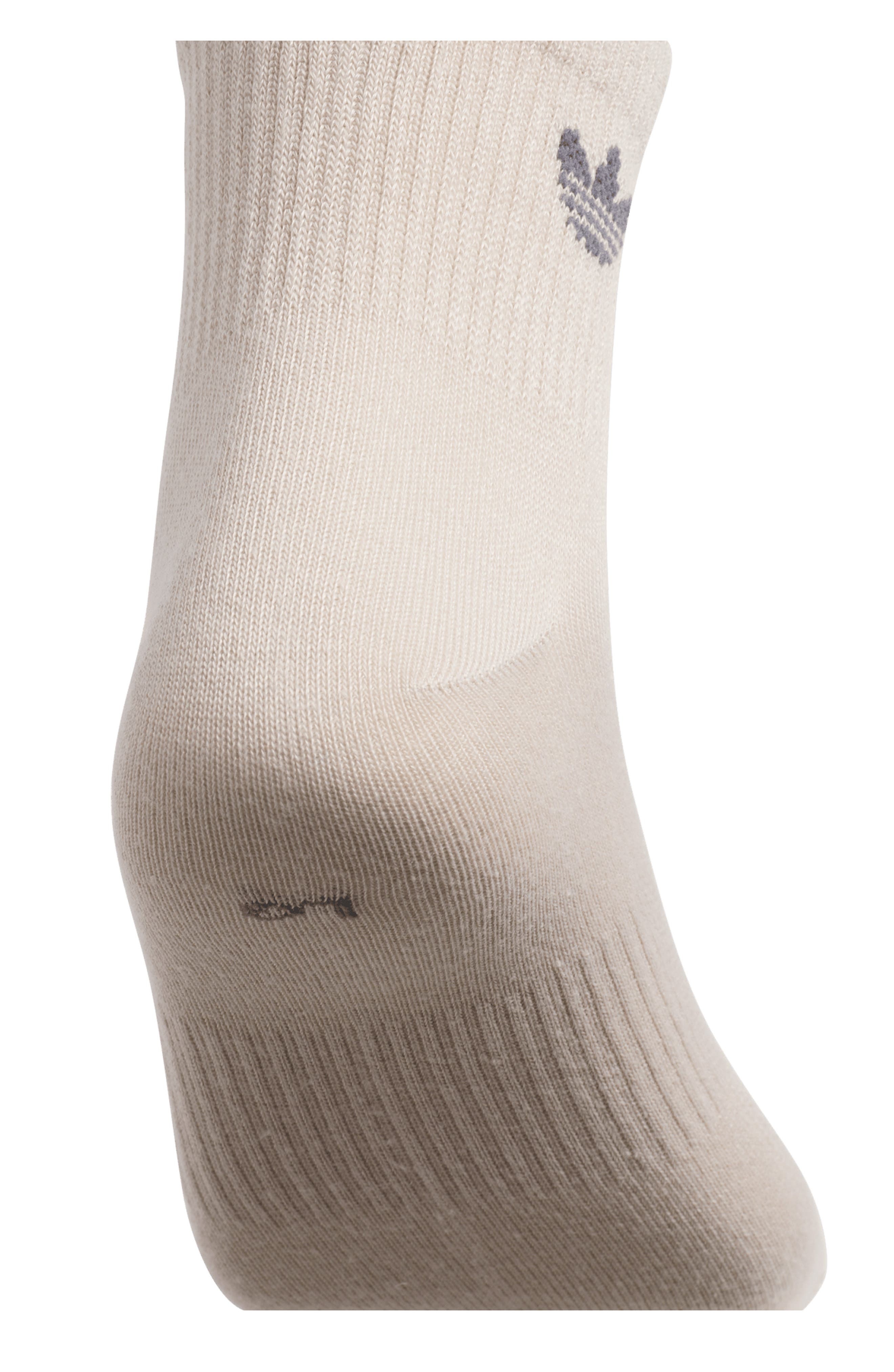 adidas Gender Inclusive Originals Superlit Assorted 6-Pack Quarter Socks in Beige/Grey/Wonder White  - 2