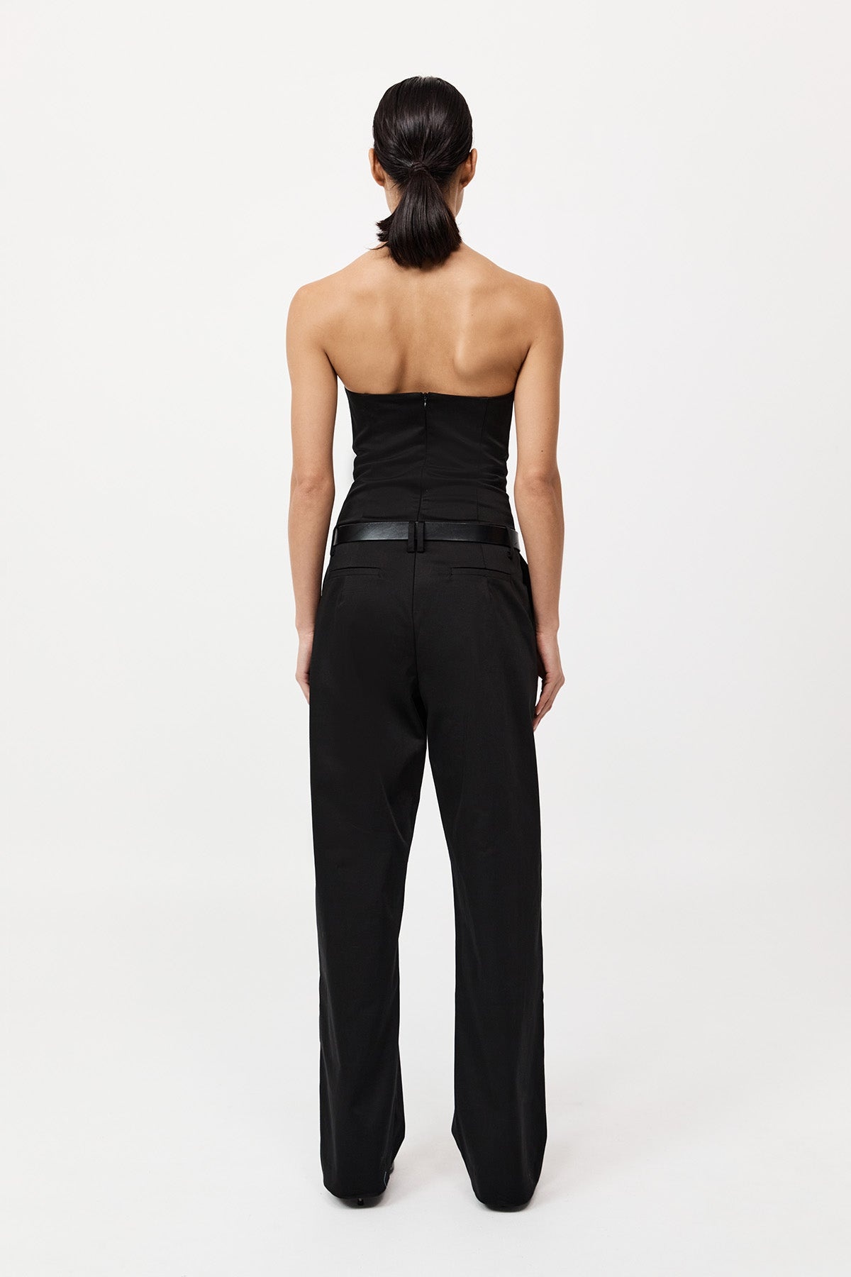 Tailored Strapless Jumpsuit - Black - 4