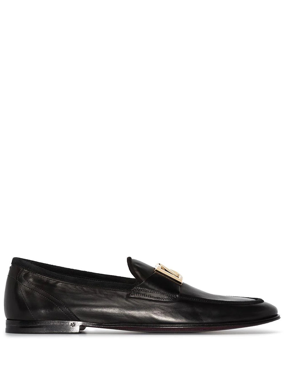 Interlocking Dg-Plaque Leather Loafers - 1