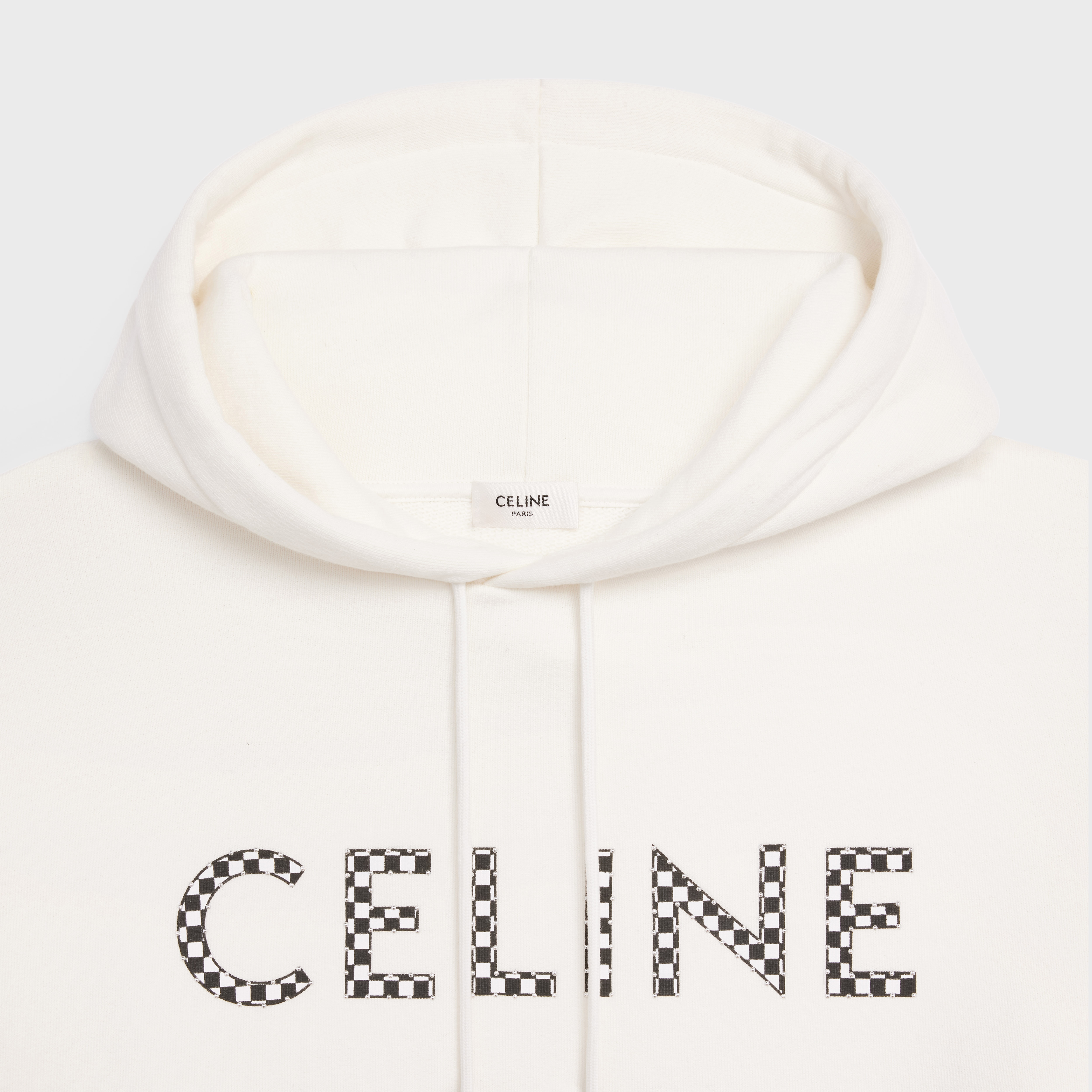 CELINE LOOSE SWEATSHIRT IN COTTON FLEECE WITH STUDS - 3