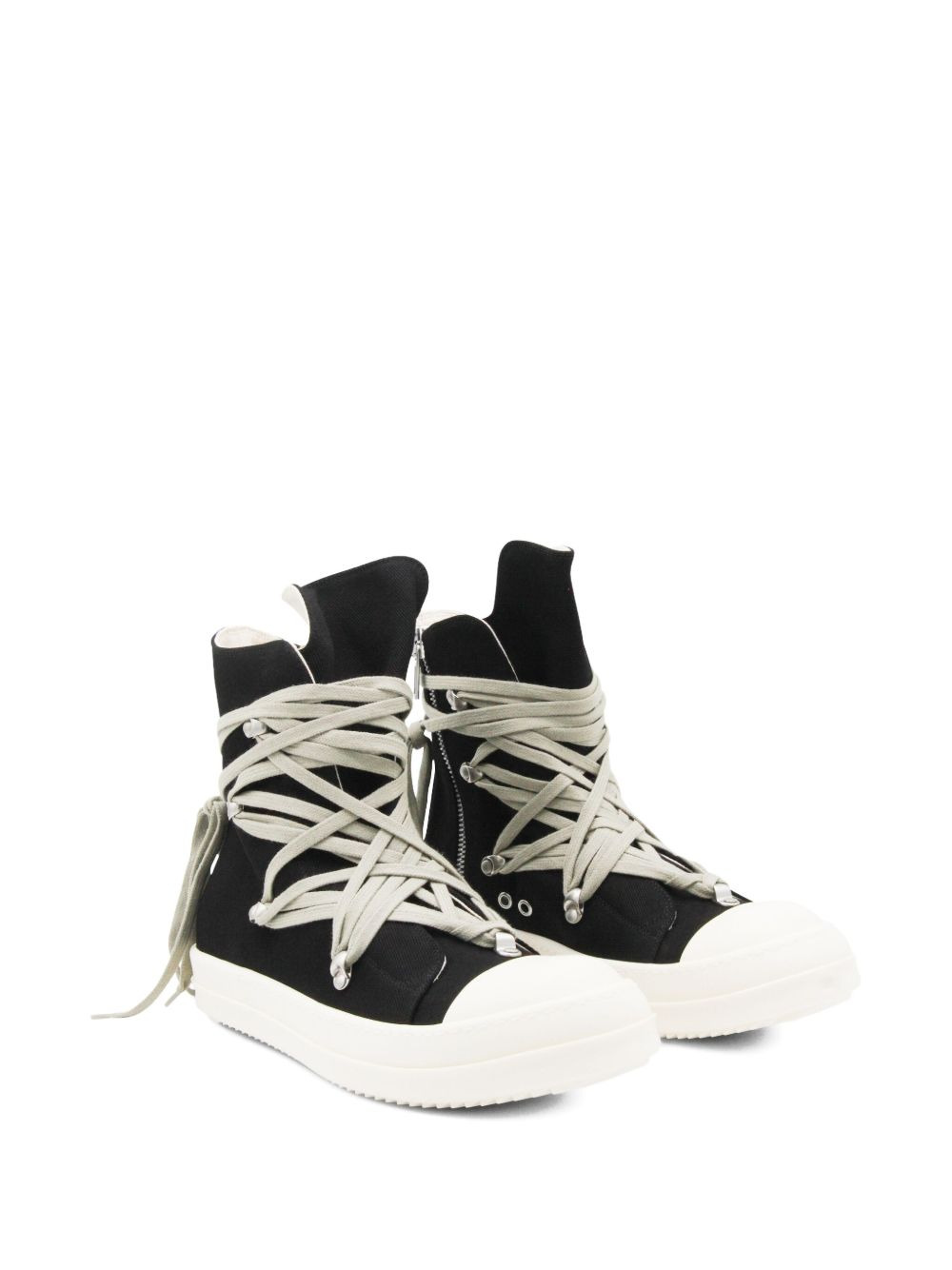 lace-up hi-top sneakers - 2