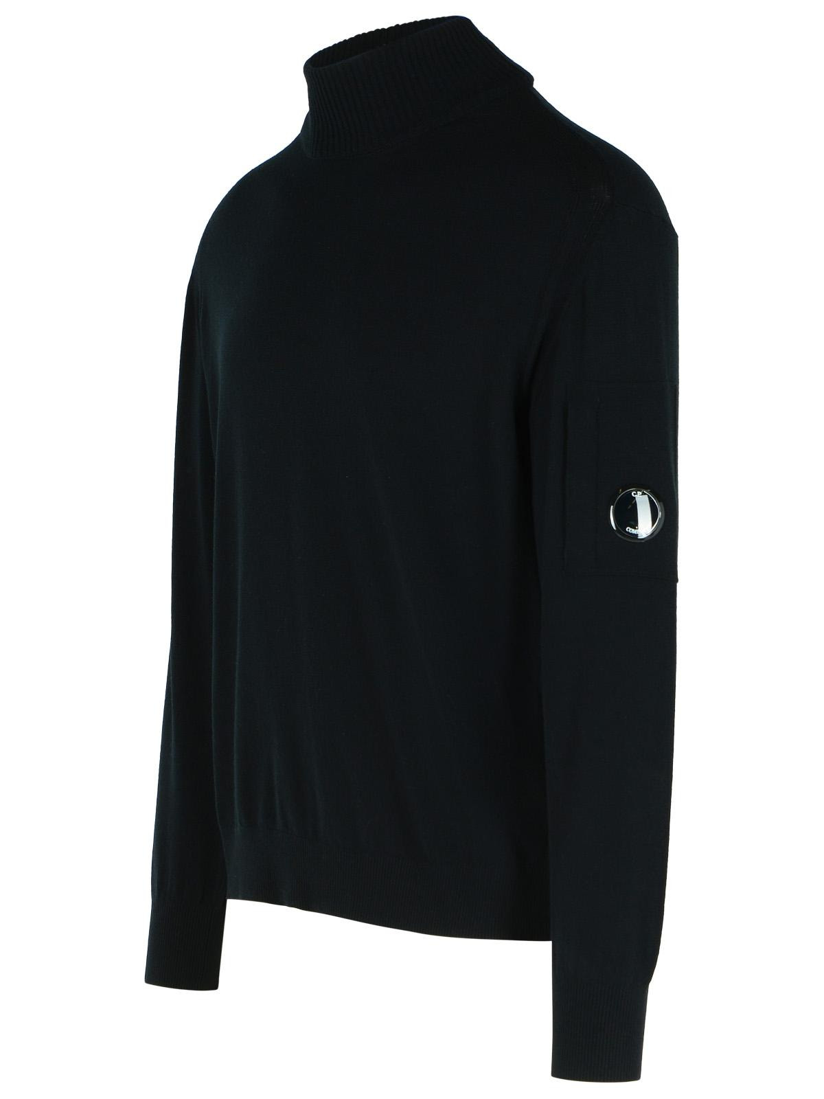 C.P. Company 'Lens' Black Virgin Wool Blend Turtleneck Sweater Men - 2