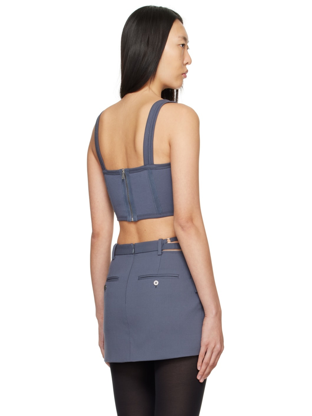 Gray Corset Tank Top - 3