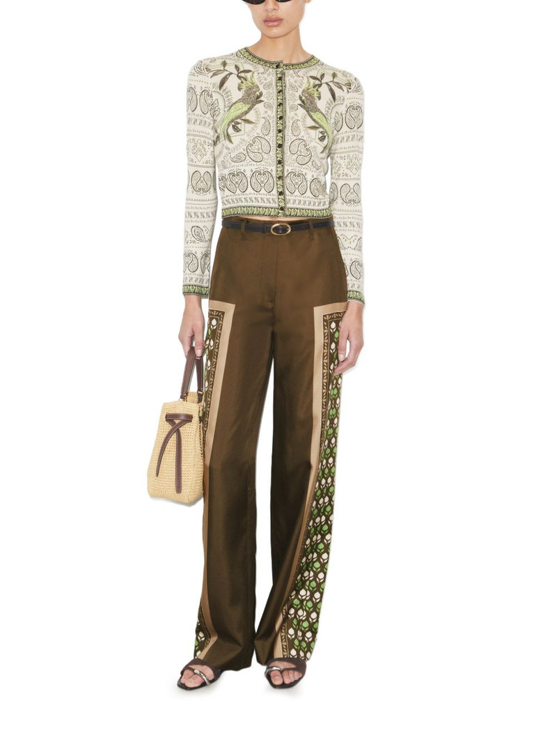 TORY BURCH printed wool cardigan outlook
