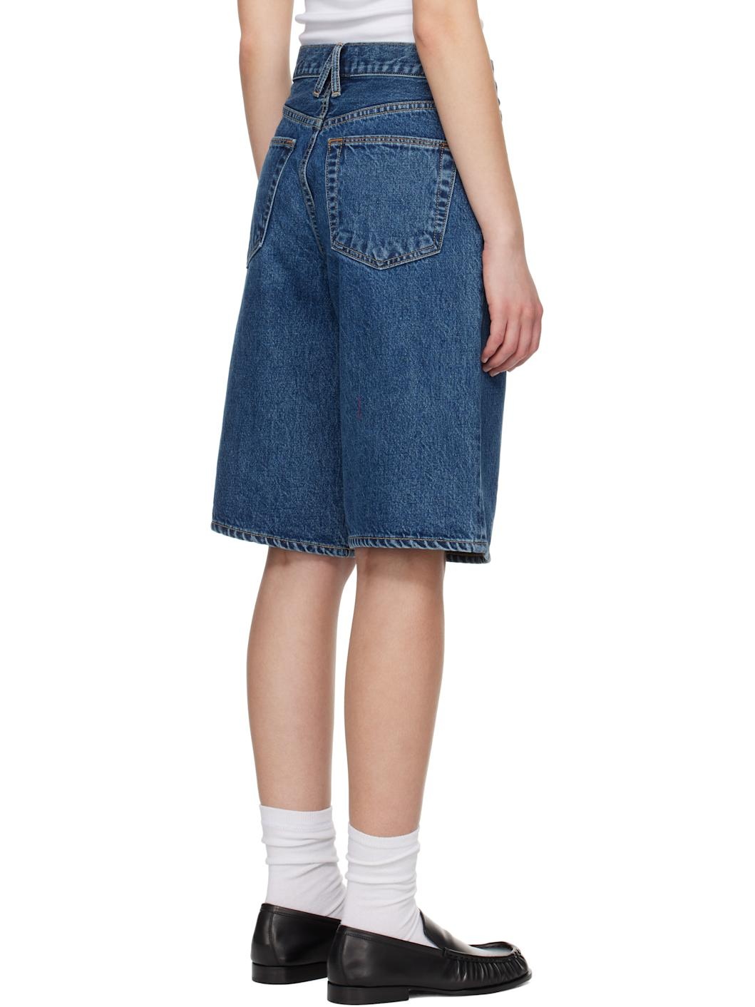 Blue Baggy Grace Denim Shorts - 3