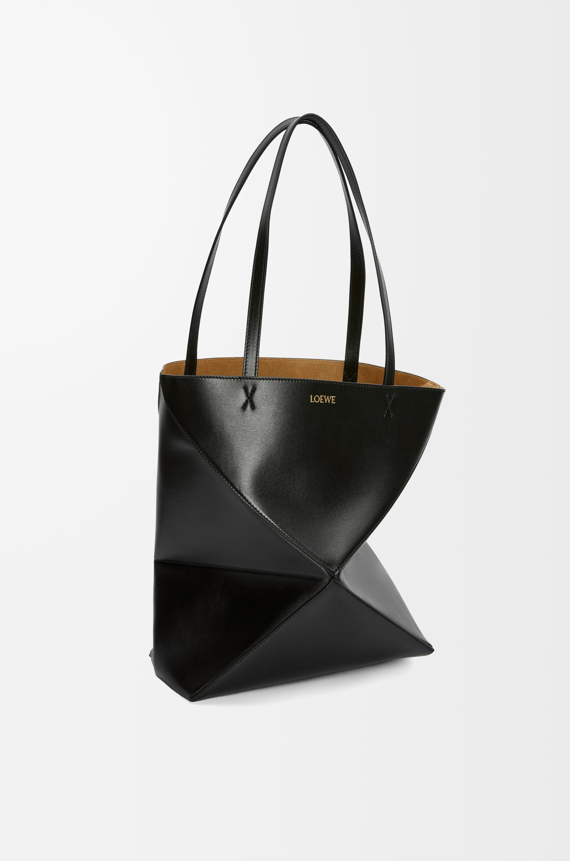 Puzzle Fold Tote in shiny calfskin - 4