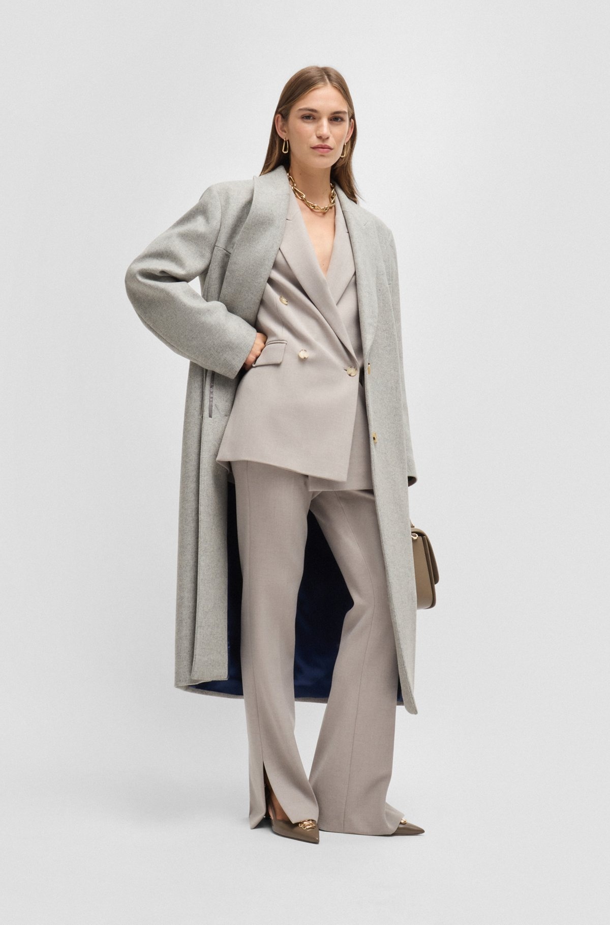 OVERSIZE-FIT COAT IN WOOL WITH CASHMERE - 3