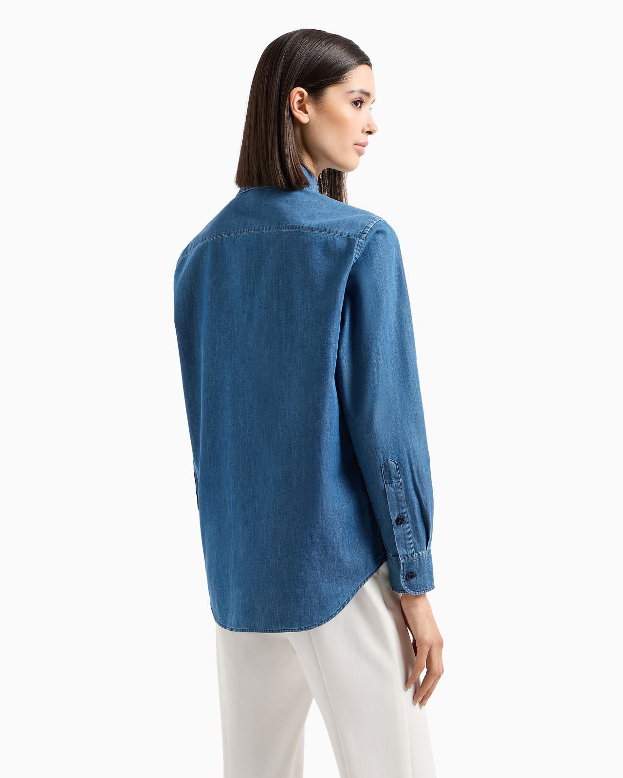Stone-washed denim shirt - 3