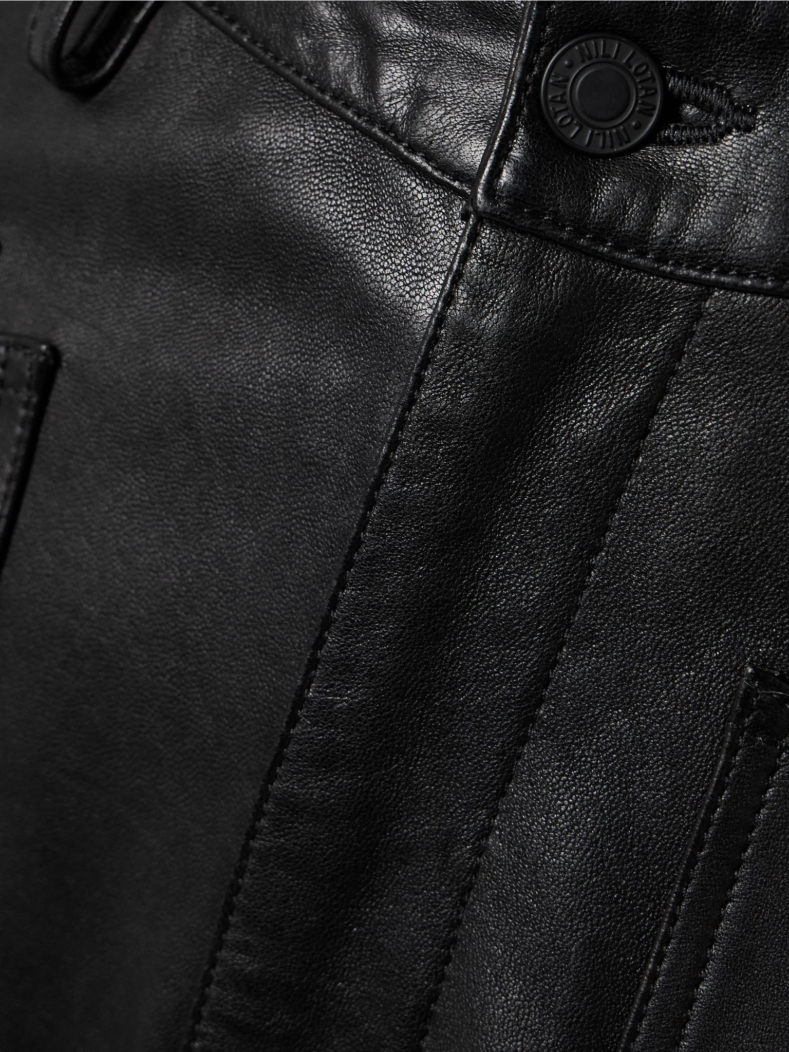 Shon leather tapered pants Black - 4