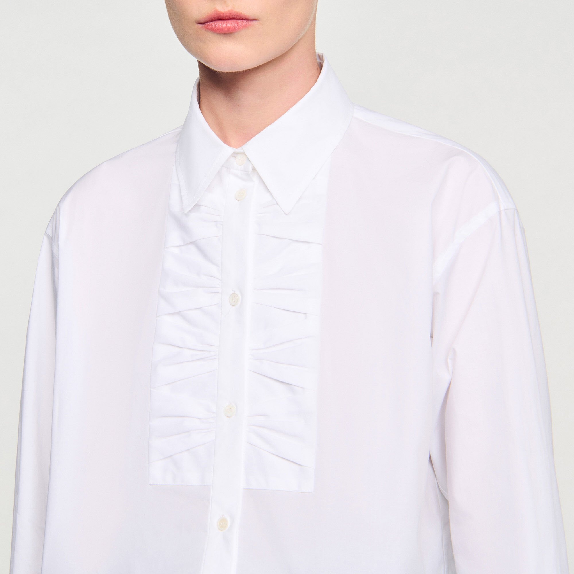 CROPPED SHIRT WITH BOW DETAIL - 3