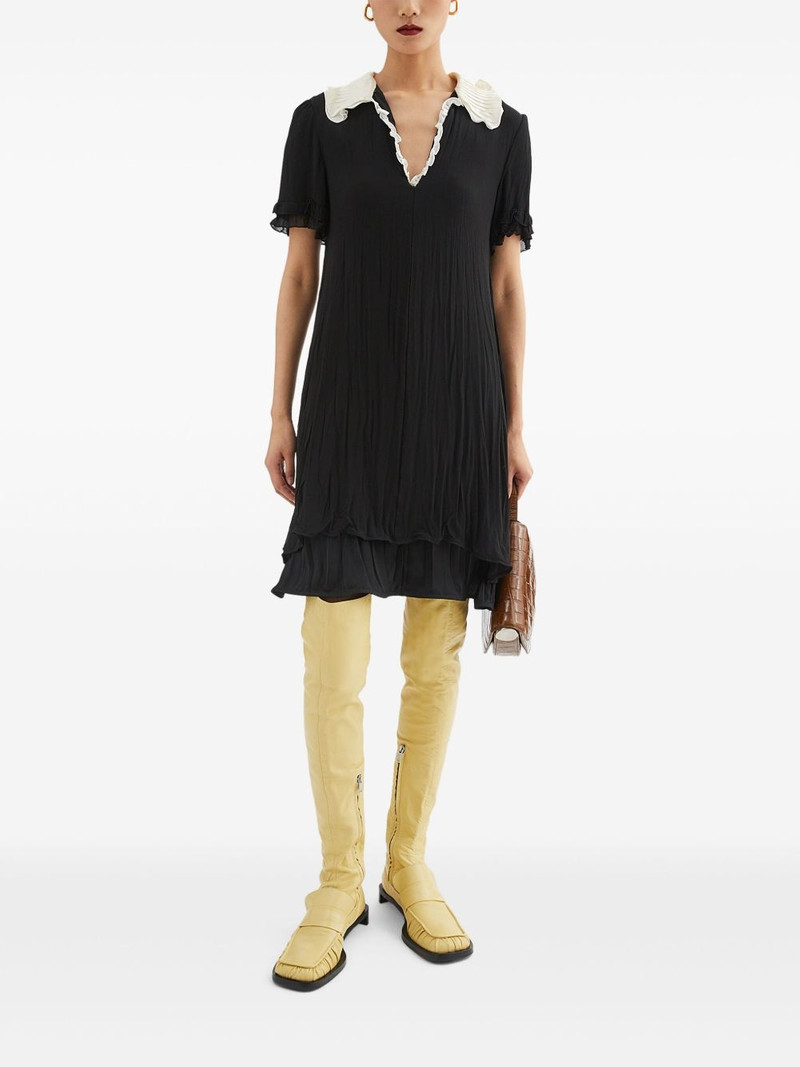 Jil Sander ruffle-trim mini dress outlook