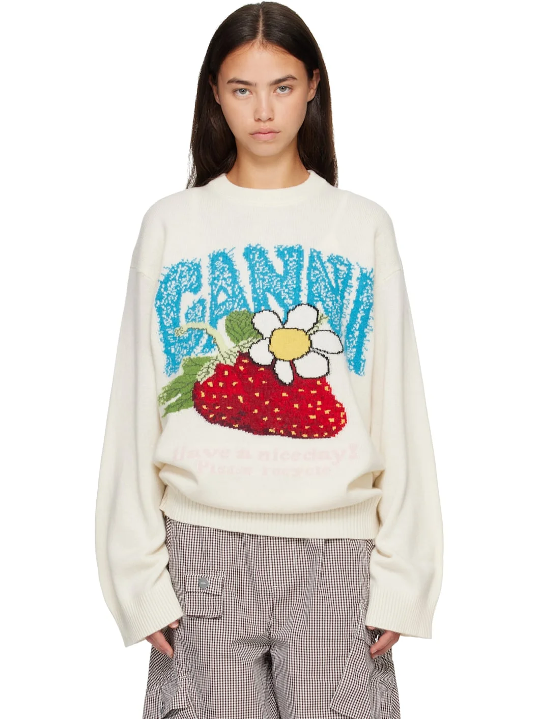 Off-White Oversized Strawberry Sweater - 1