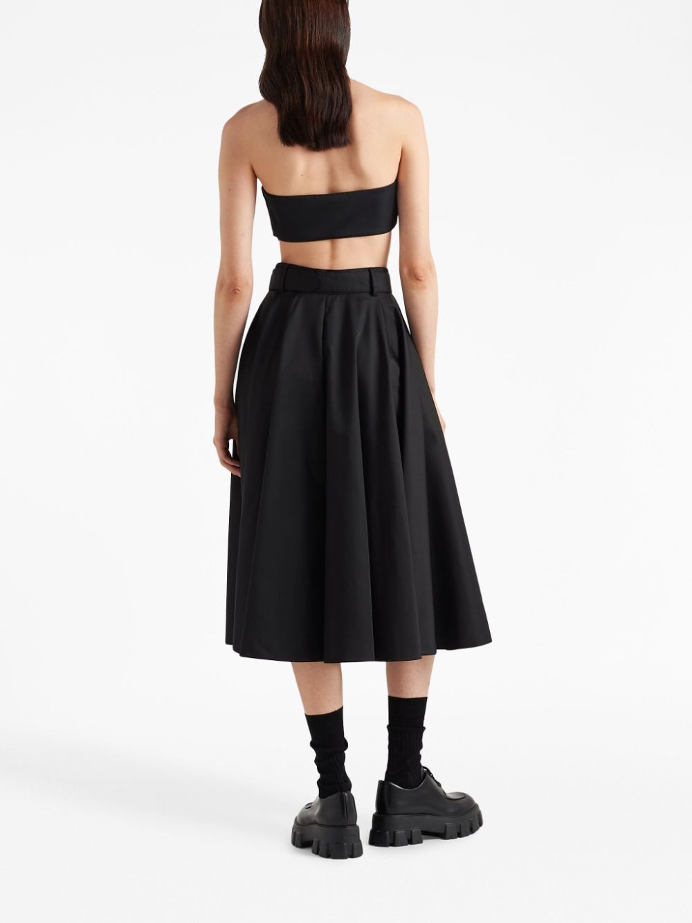 belted pleated midi skirt - 3