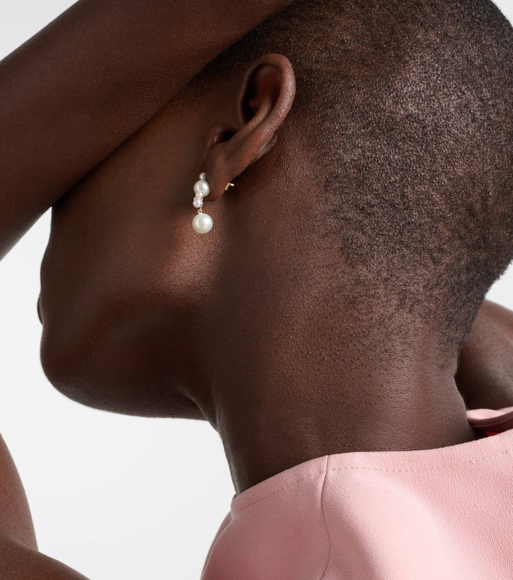 14k gold earrings with freshwater pearls - 3