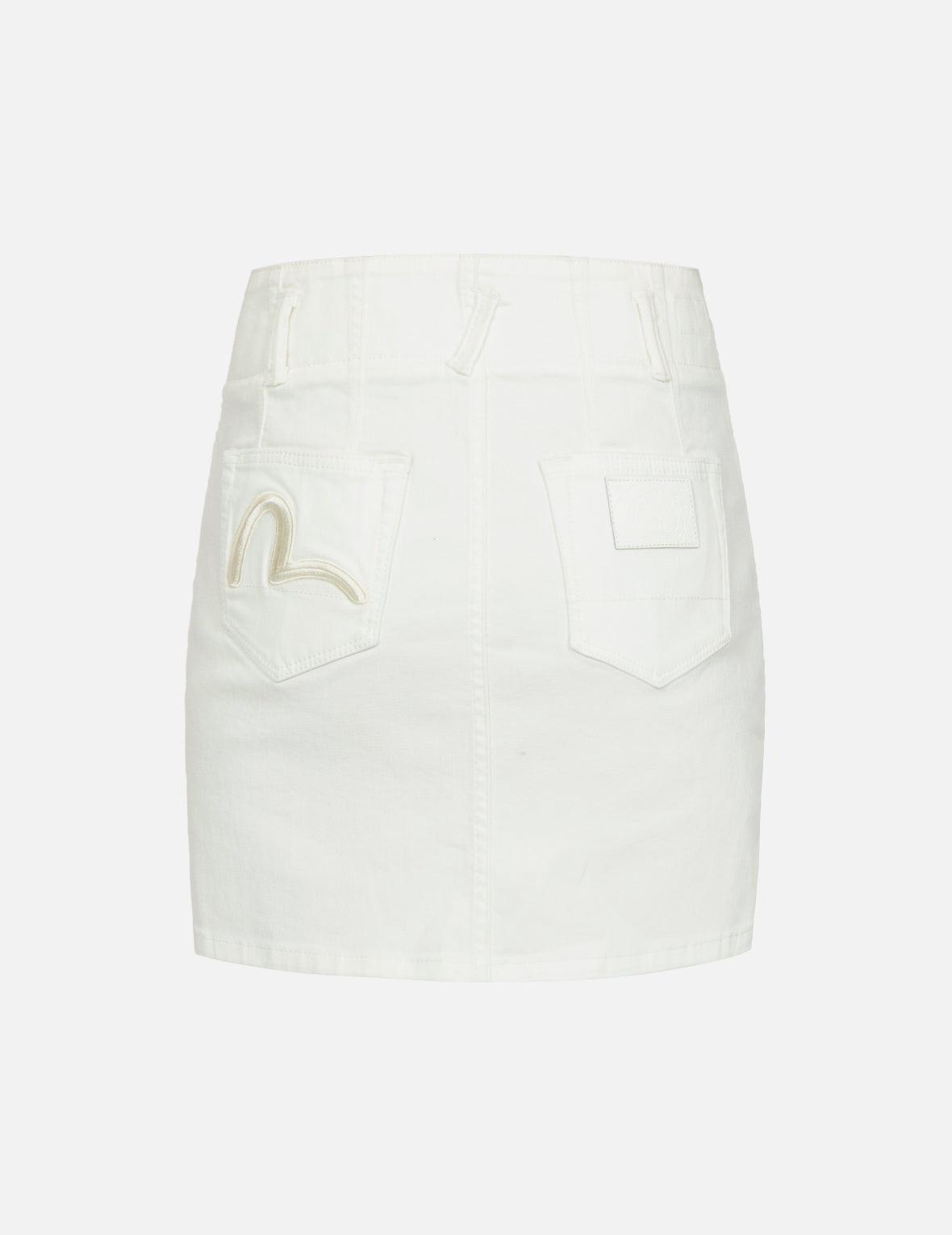 SEAGULL EMBROIDERY FUCHSIA DENIM SKIRT - 2