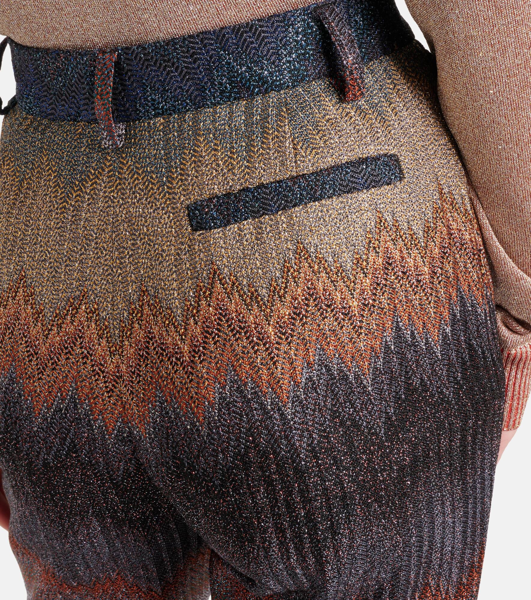 Zigzag lamé flared pants - 6