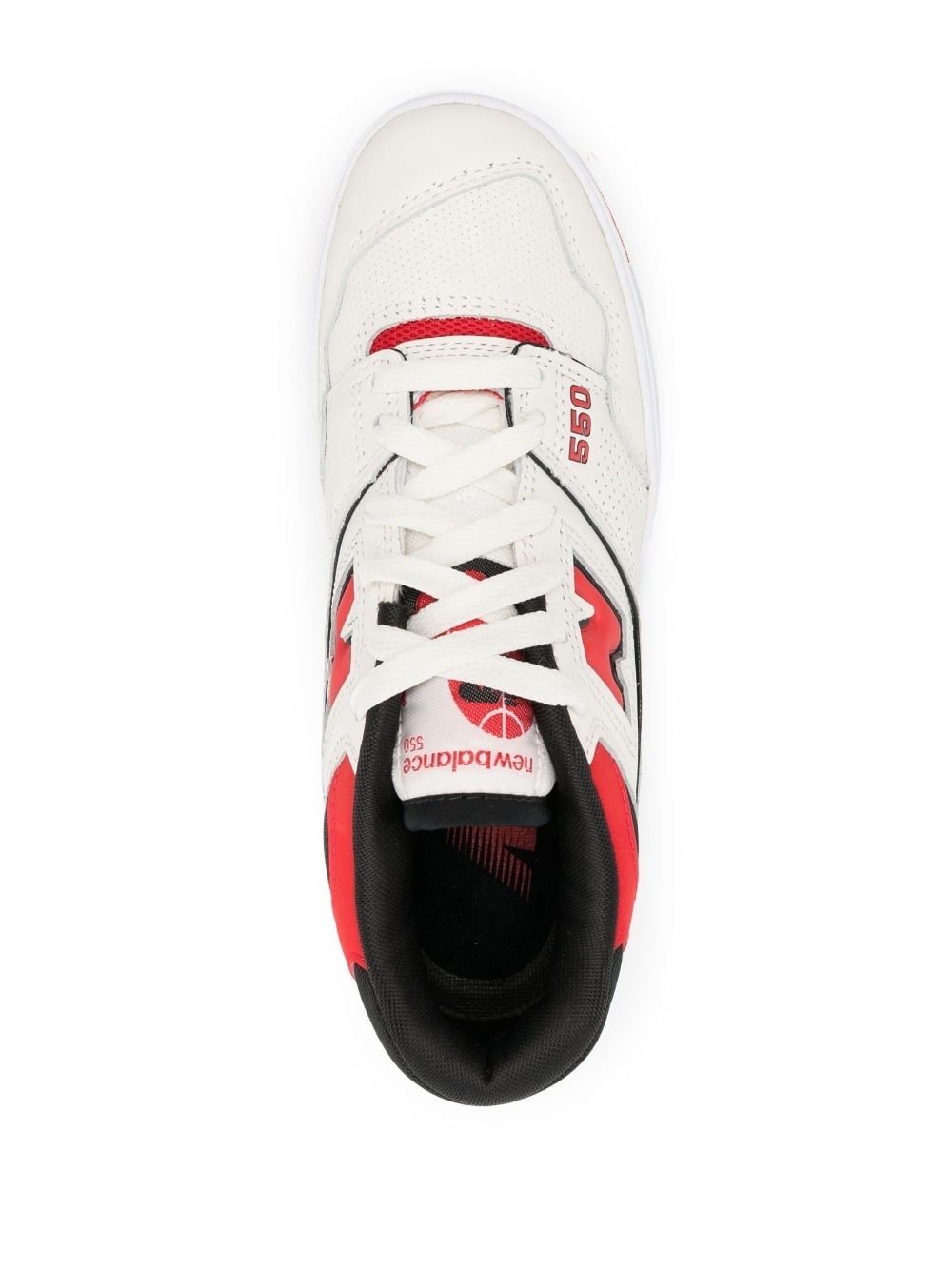 550 logo-embossed low-top leather sneakers - 4