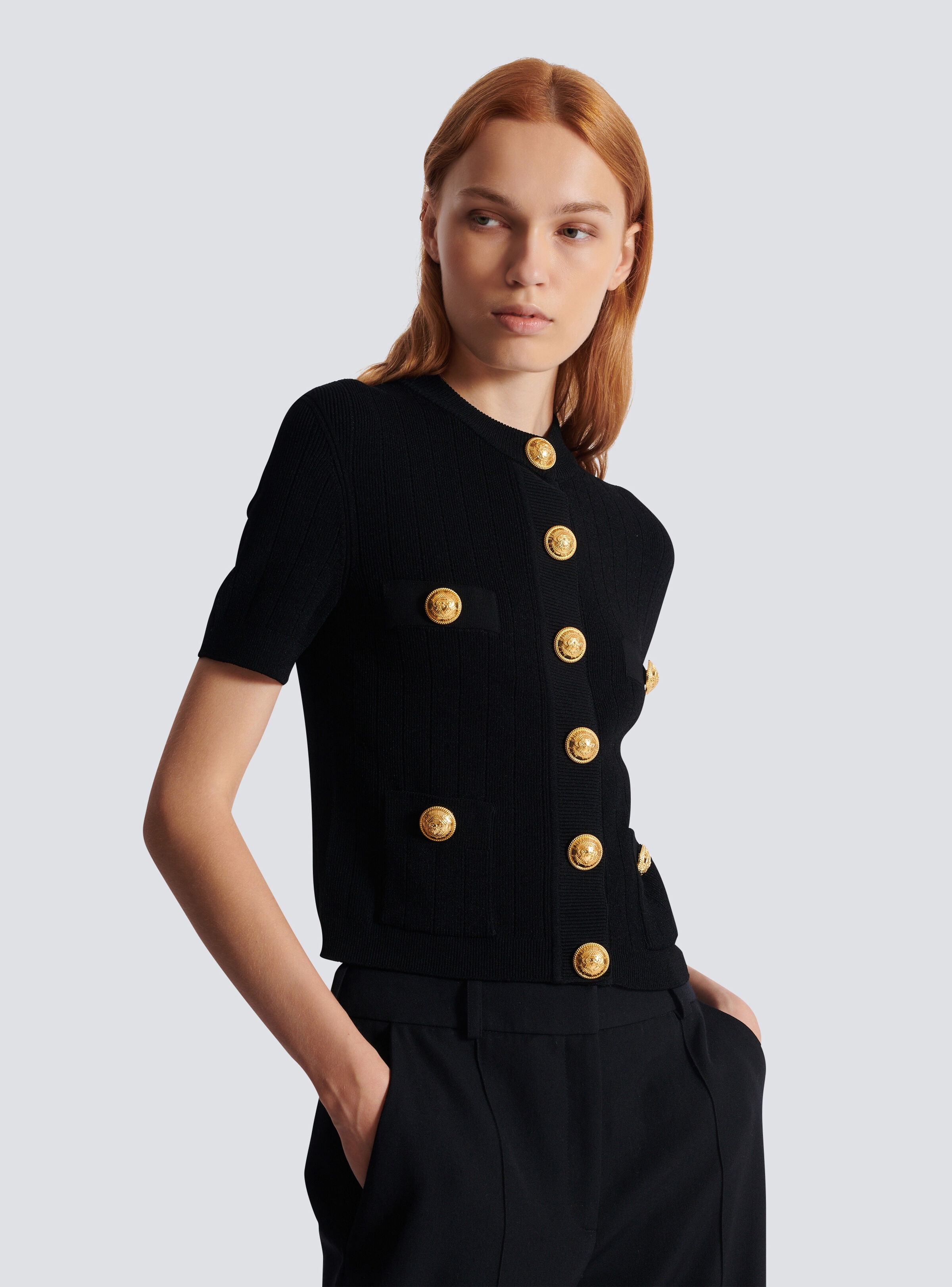 4-pocket knitted cardigan - 6