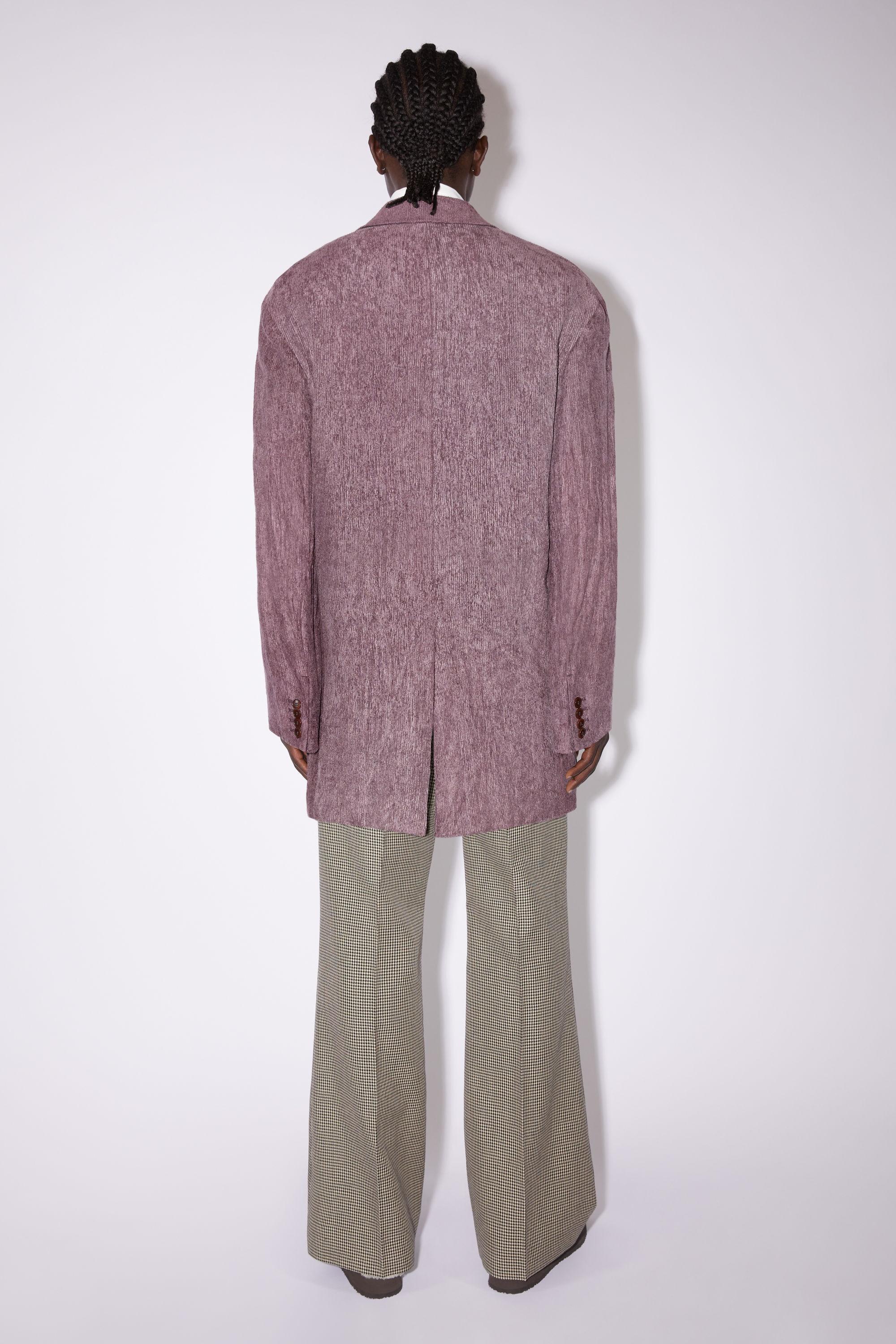 Single-breasted corduroy jacket - Aubergine purple - 3