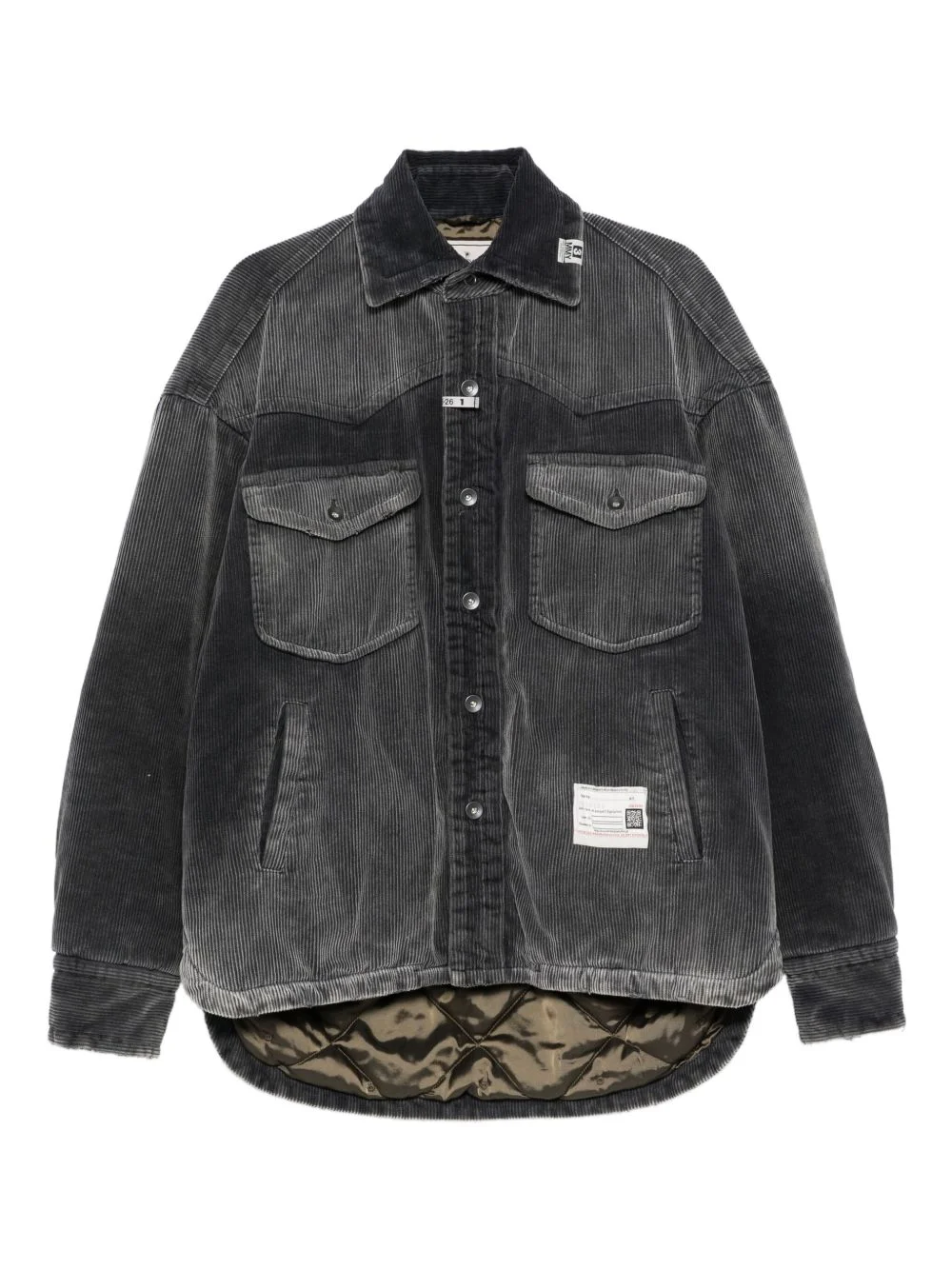 corduroy shirt jacket - 1