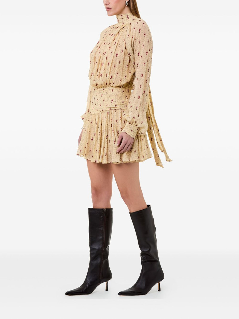 Cecile pleated mini dress 3