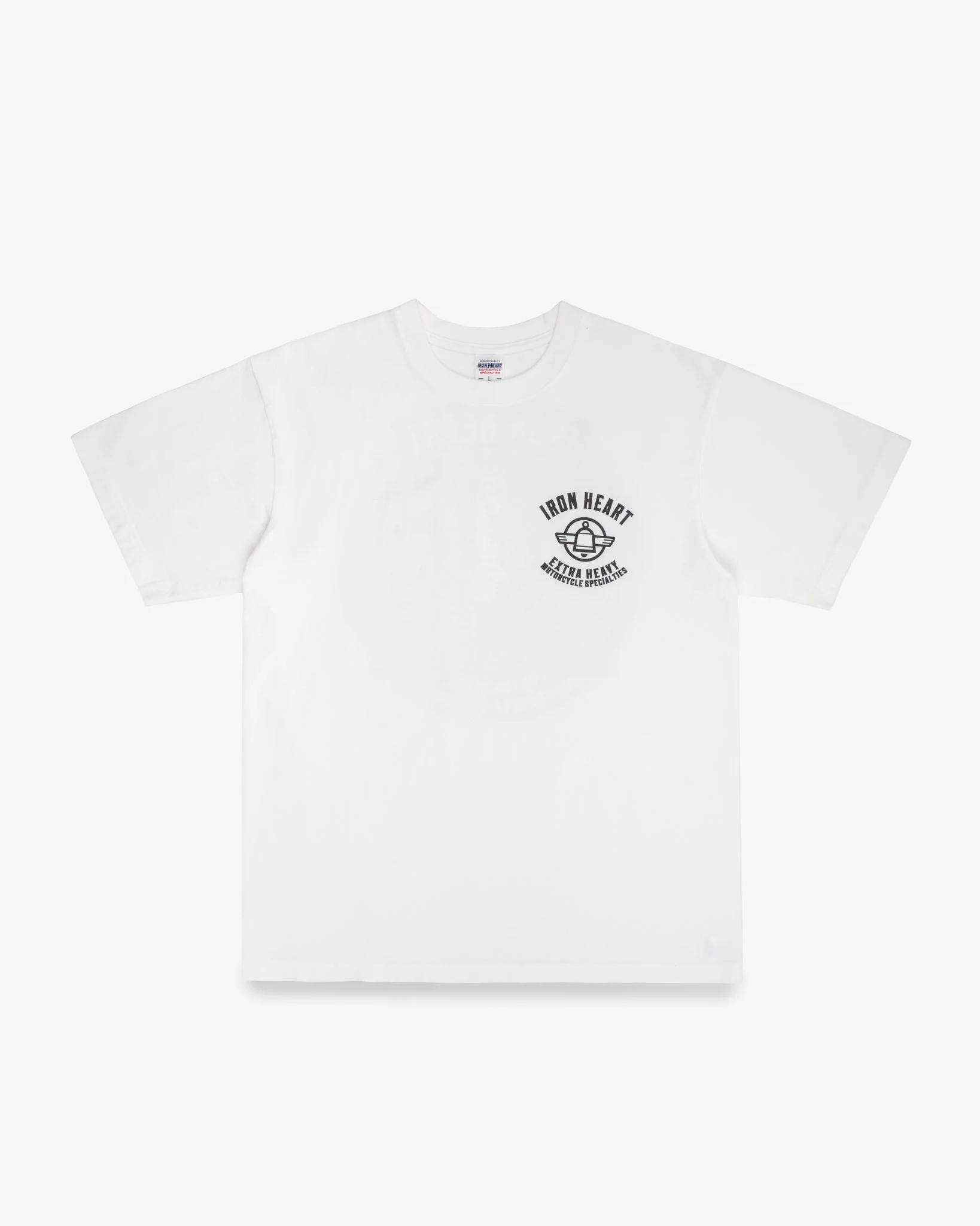 7.5OZ PRINTED LOOPWHEEL CREW NECK T-SHIRT - WHITE - 1