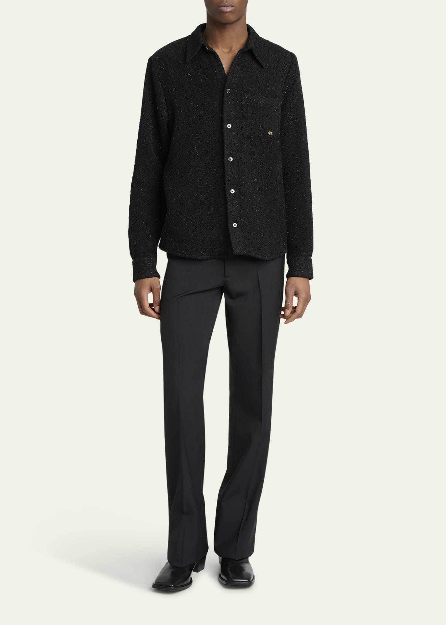 Men's Boucle Pocket Button-Down Shirt - 2
