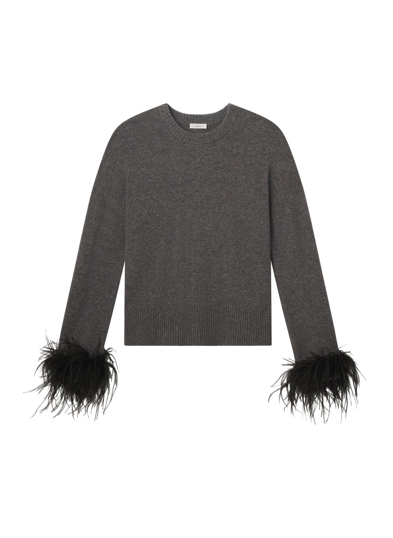 Wilda Feather Trimmed Sweater 1