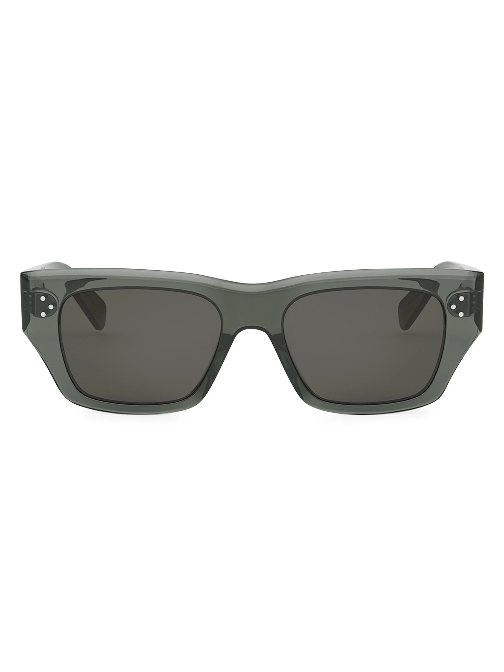 Men's Bold 3-Dots 53MM Square Sunglasses - Green - 1