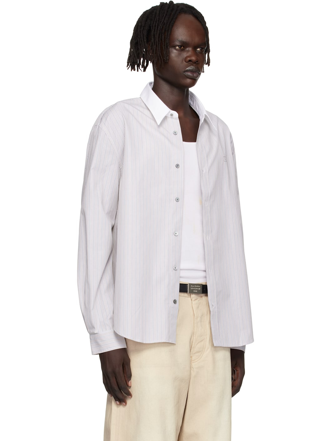 Gray Button-Up Shirt - 2