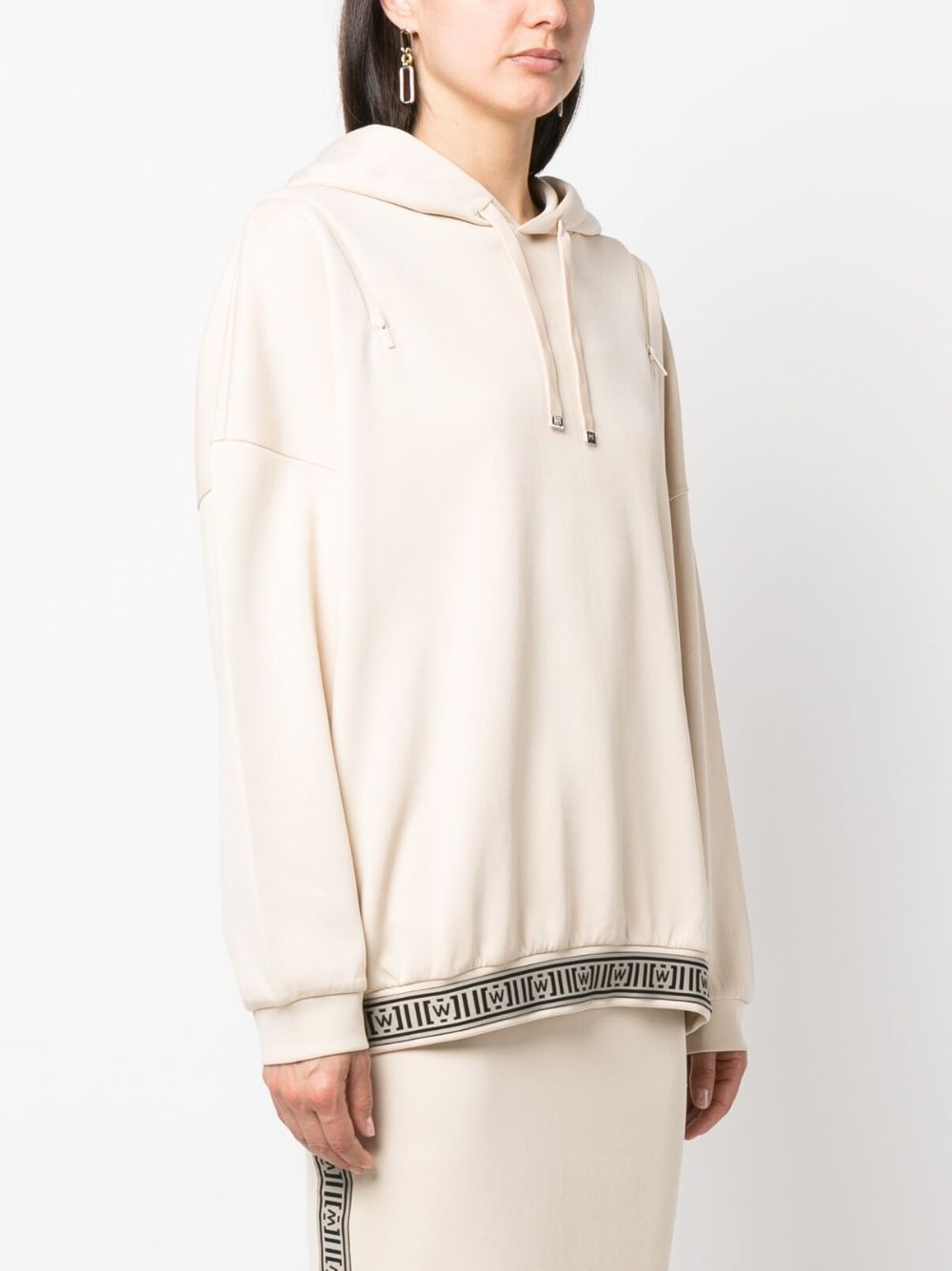 logo-print drawstring hoodie - 3