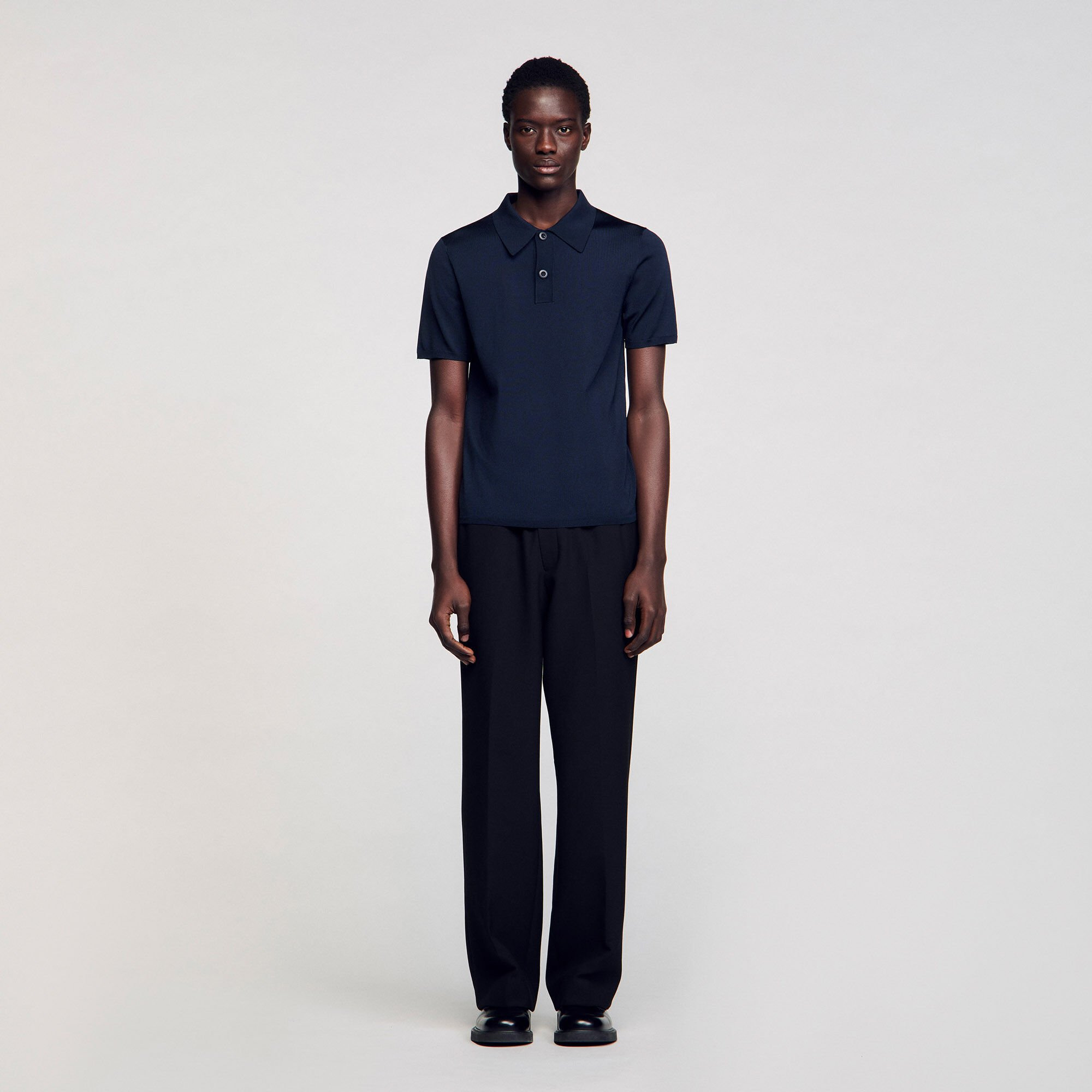 SHORT-SLEEVE KNITTED POLO SHIRT - 3