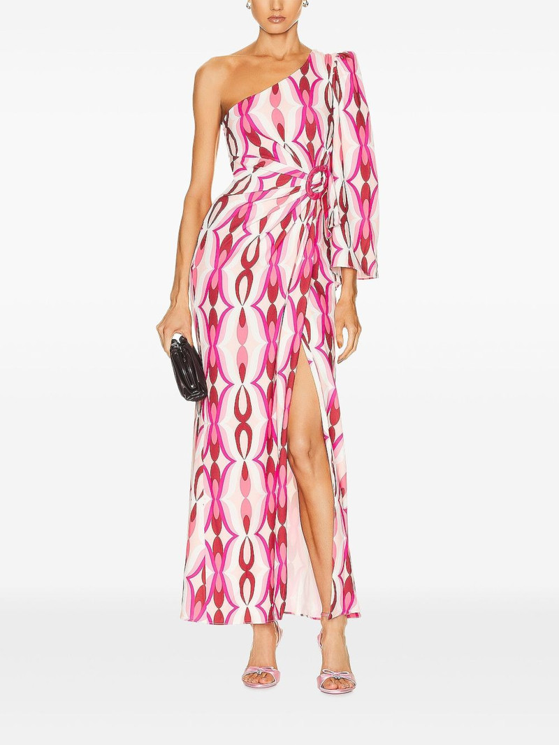 one-shoulder patterned maxi dress 1