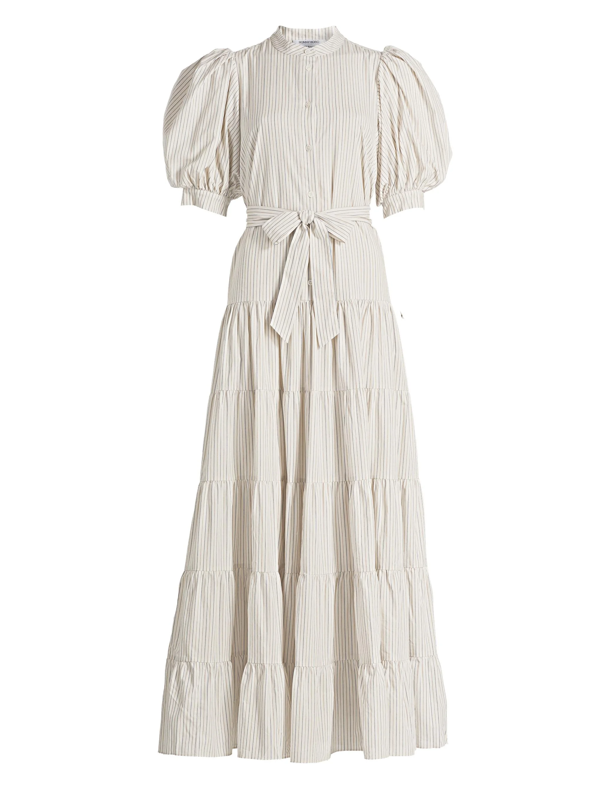 Women's Outlander x McDermott Poplin Maxi Shirtdress - Outlander Stripe - 1