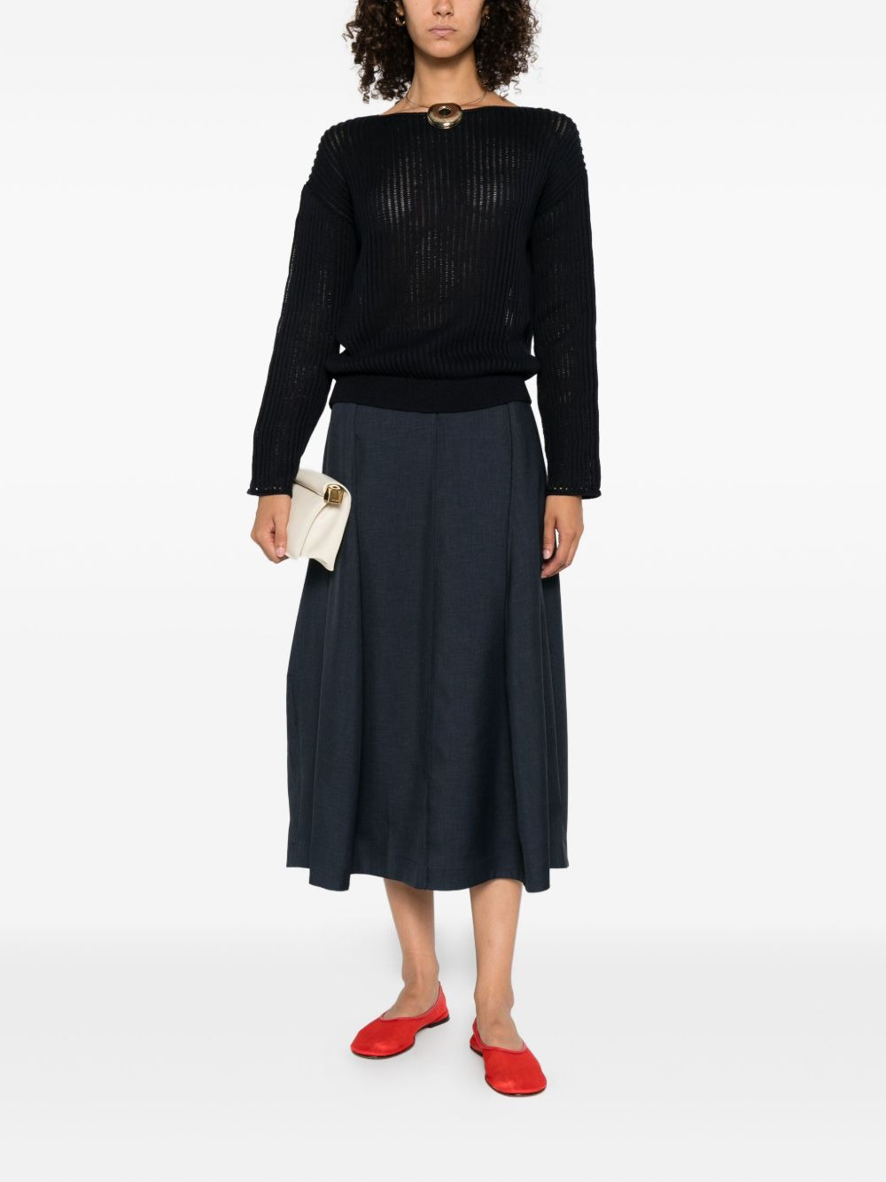 ribbed boat-neck sweater - 2