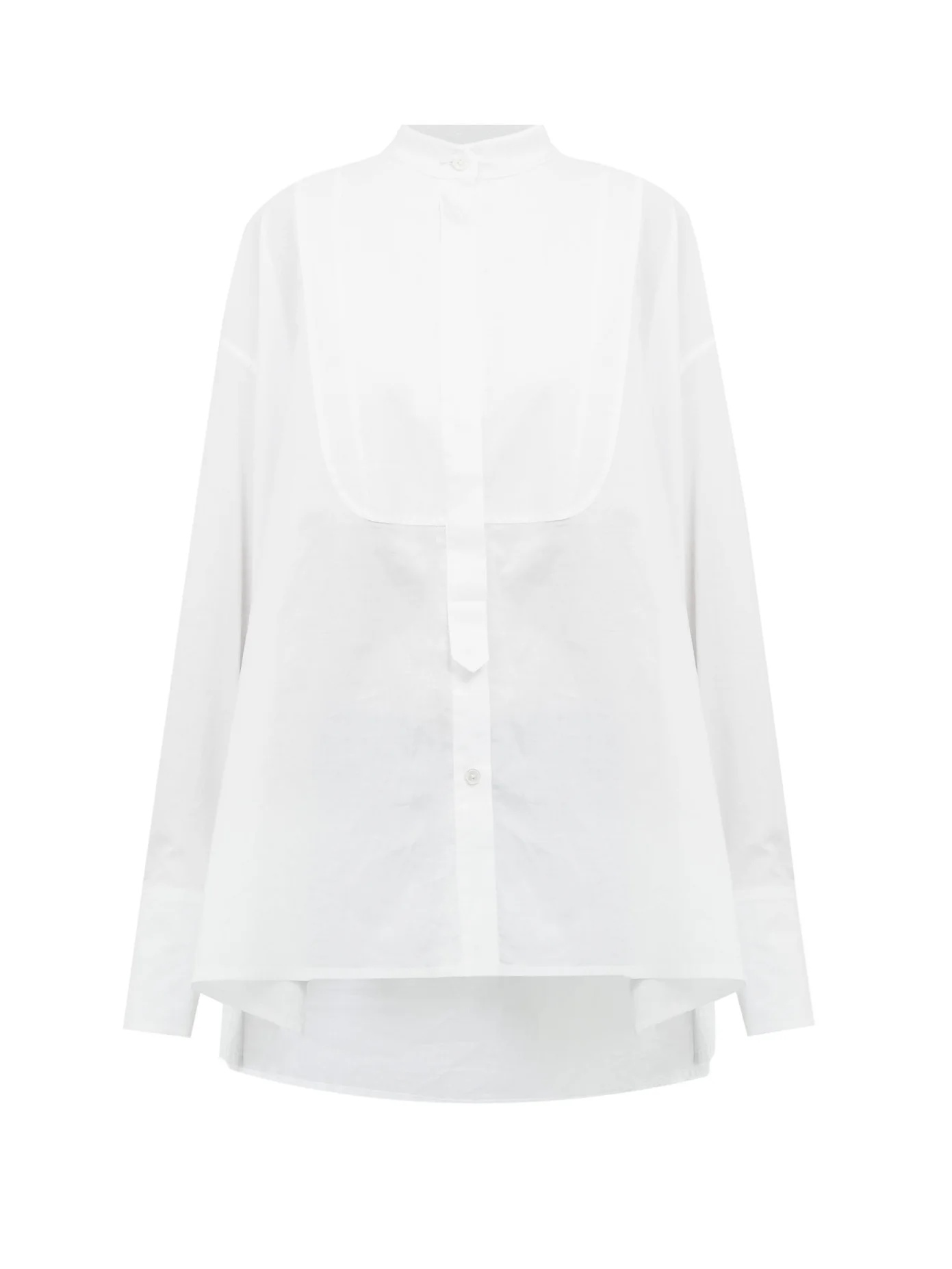 Bib-panel cotton-voile shirt - 1