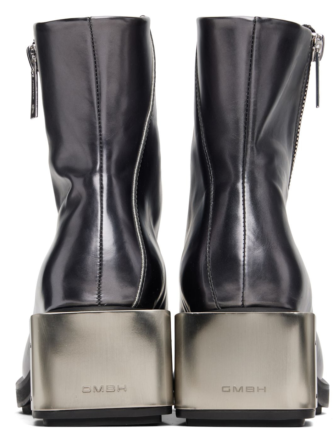 Gray Ergonomic Riding Ankle Boots - 2