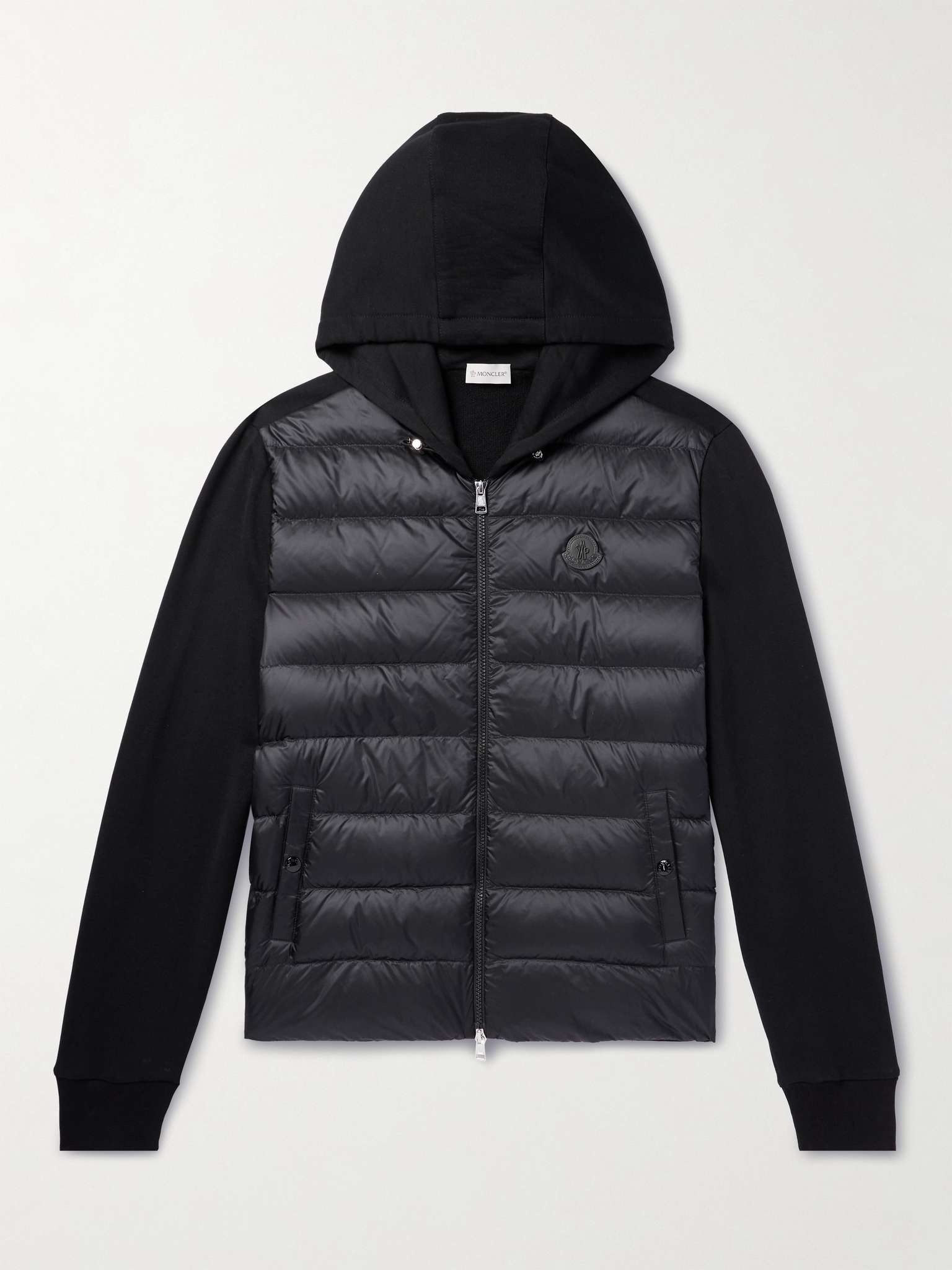Moncler Cotton Jersey and Quilted Shell Down Jacket mrporter REVERSIBLE