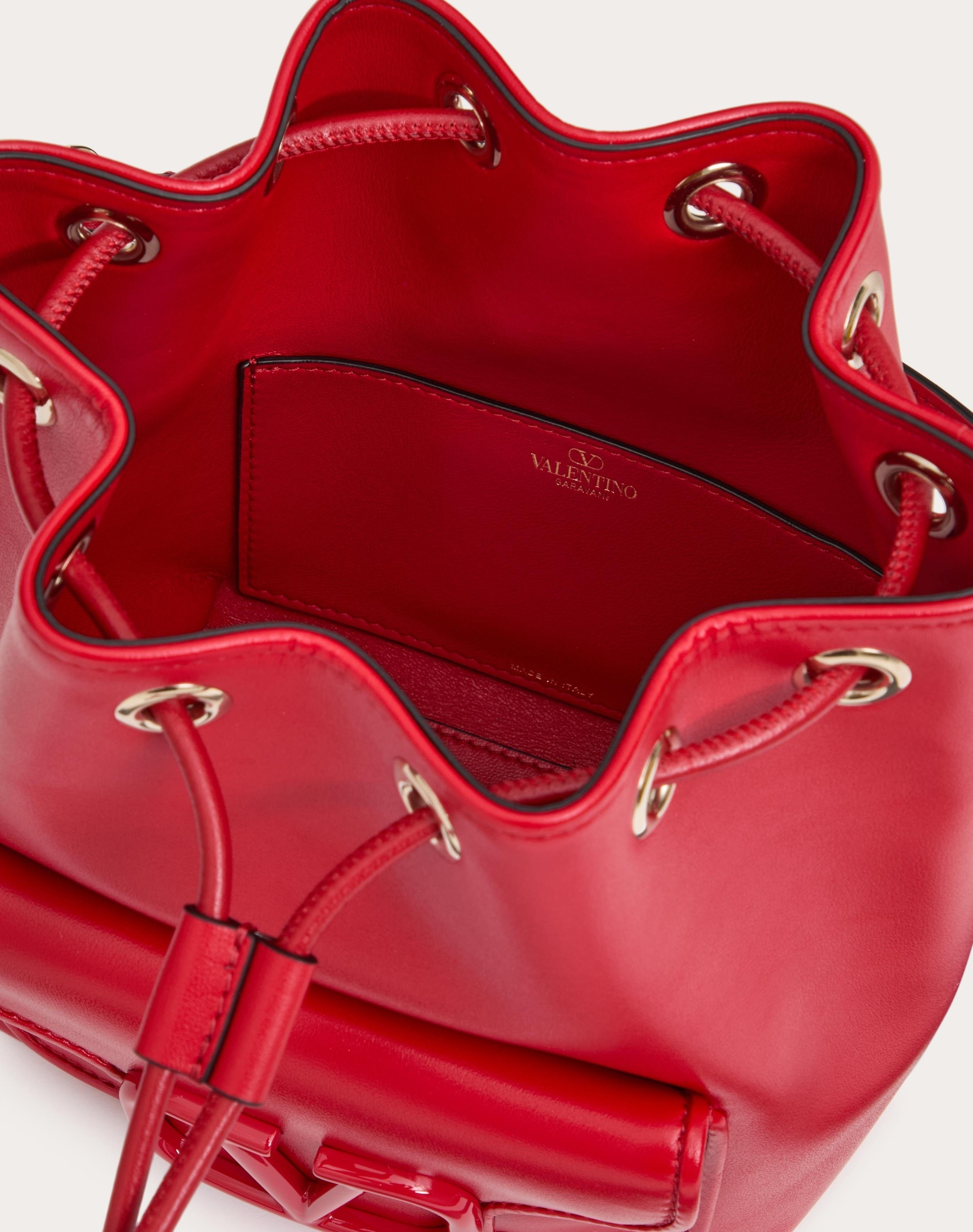 VALENTINO GARAVANI LOCÒ CALFSKIN BUCKET BAG - 7