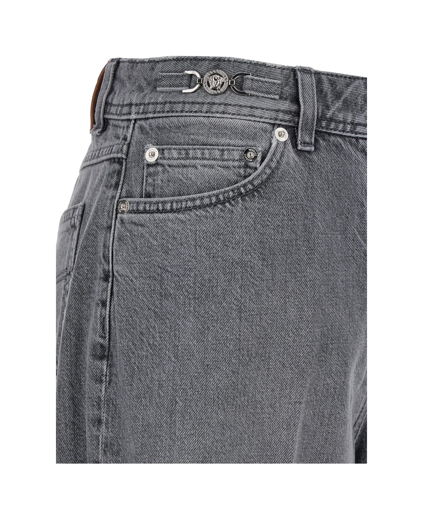 Dark Grey Denim Jeans - 3