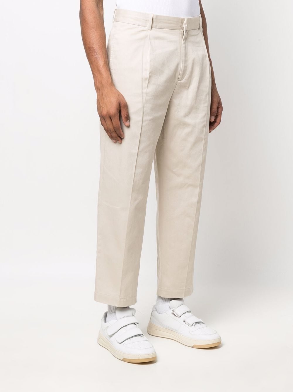 mid-rise cotton chino trousers - 3