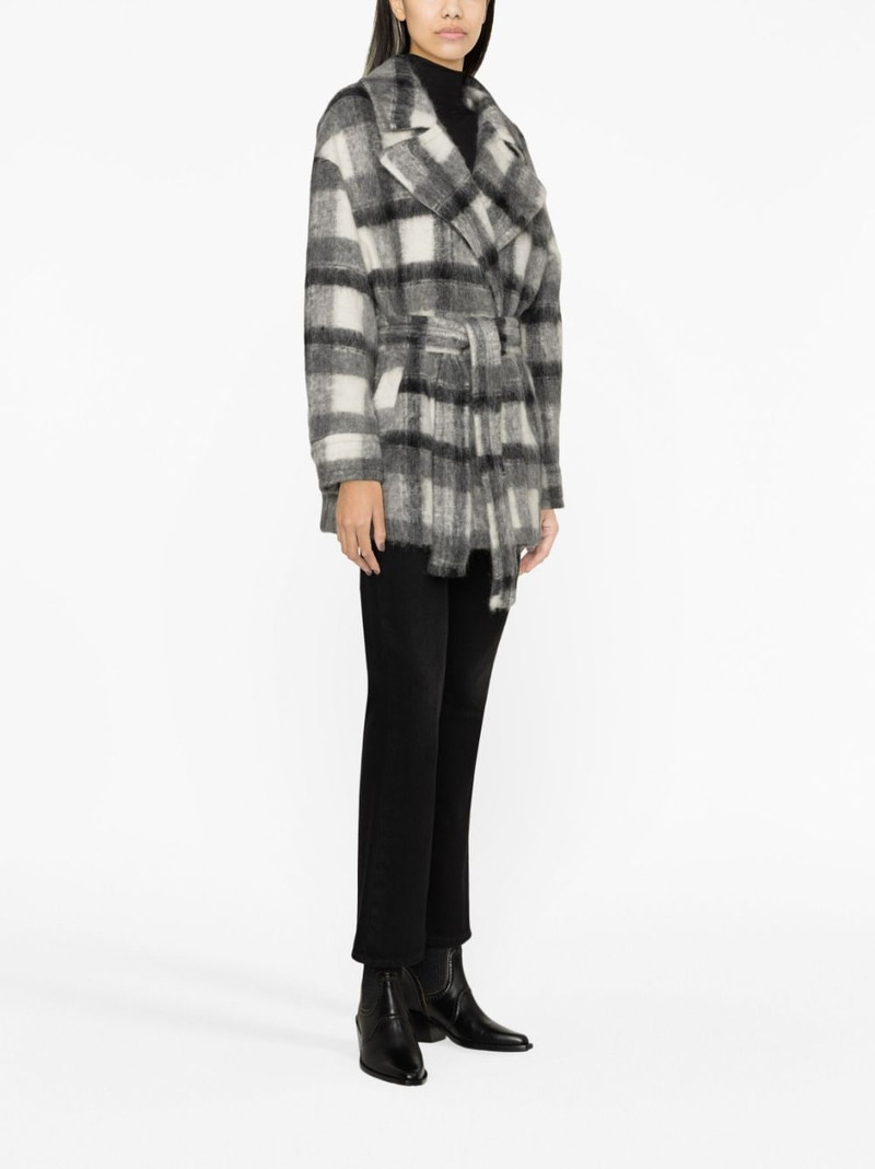 Pamae checked belted coat 4