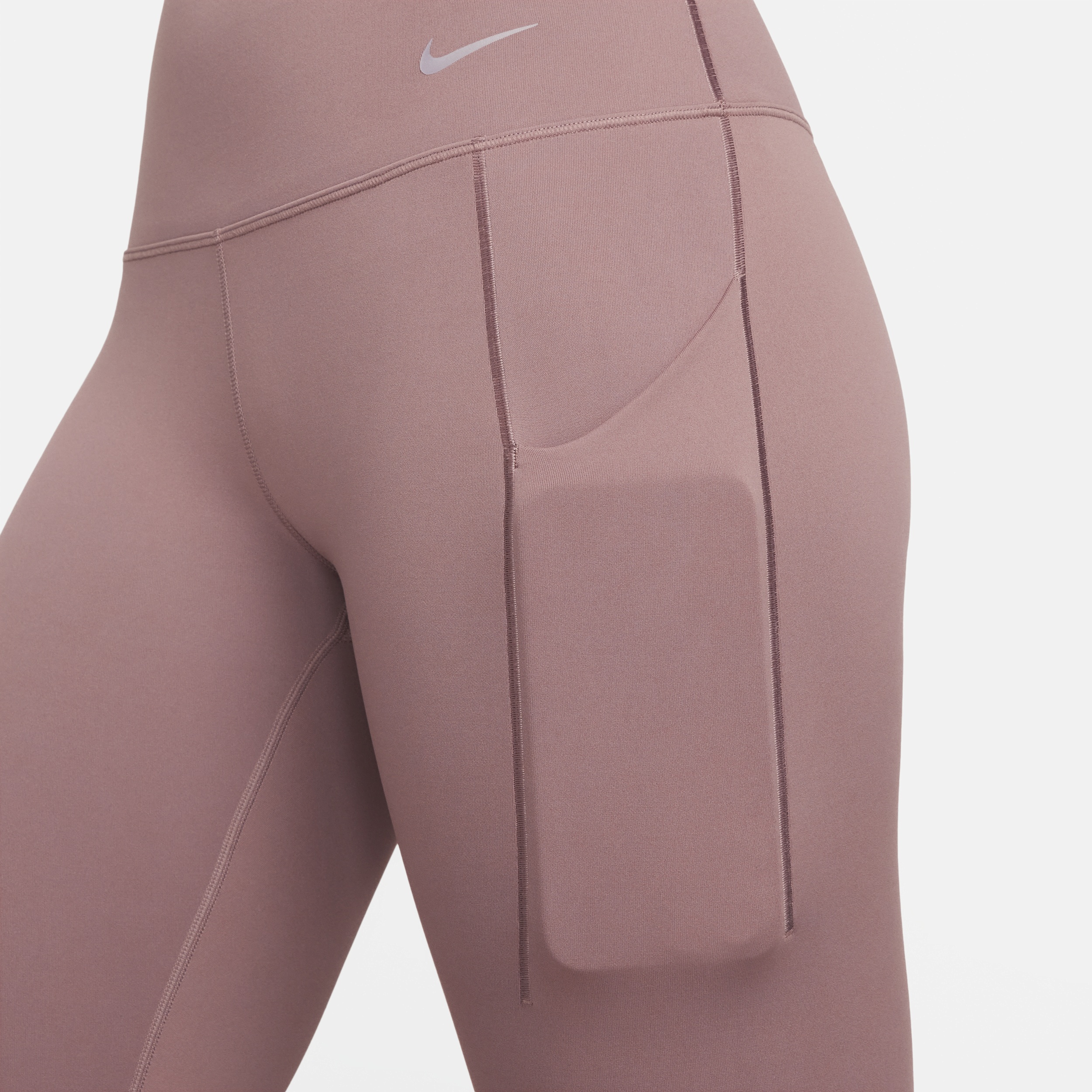Nike Women's Universa Medium-Support High-Waisted 7/8 Leggings with Pockets - 7
