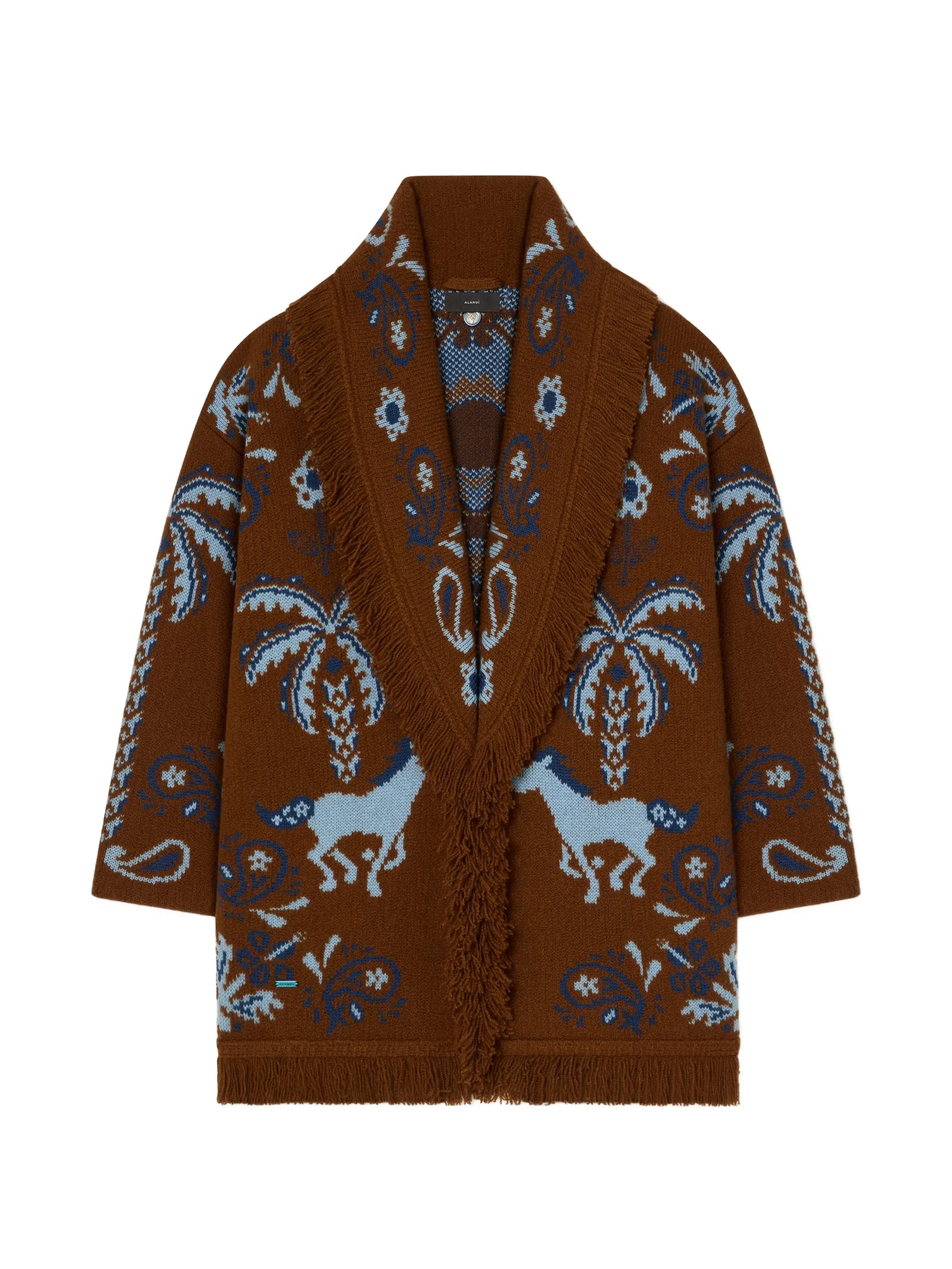Alanui Fringe-trimmed Intarsia Cardigan - 1