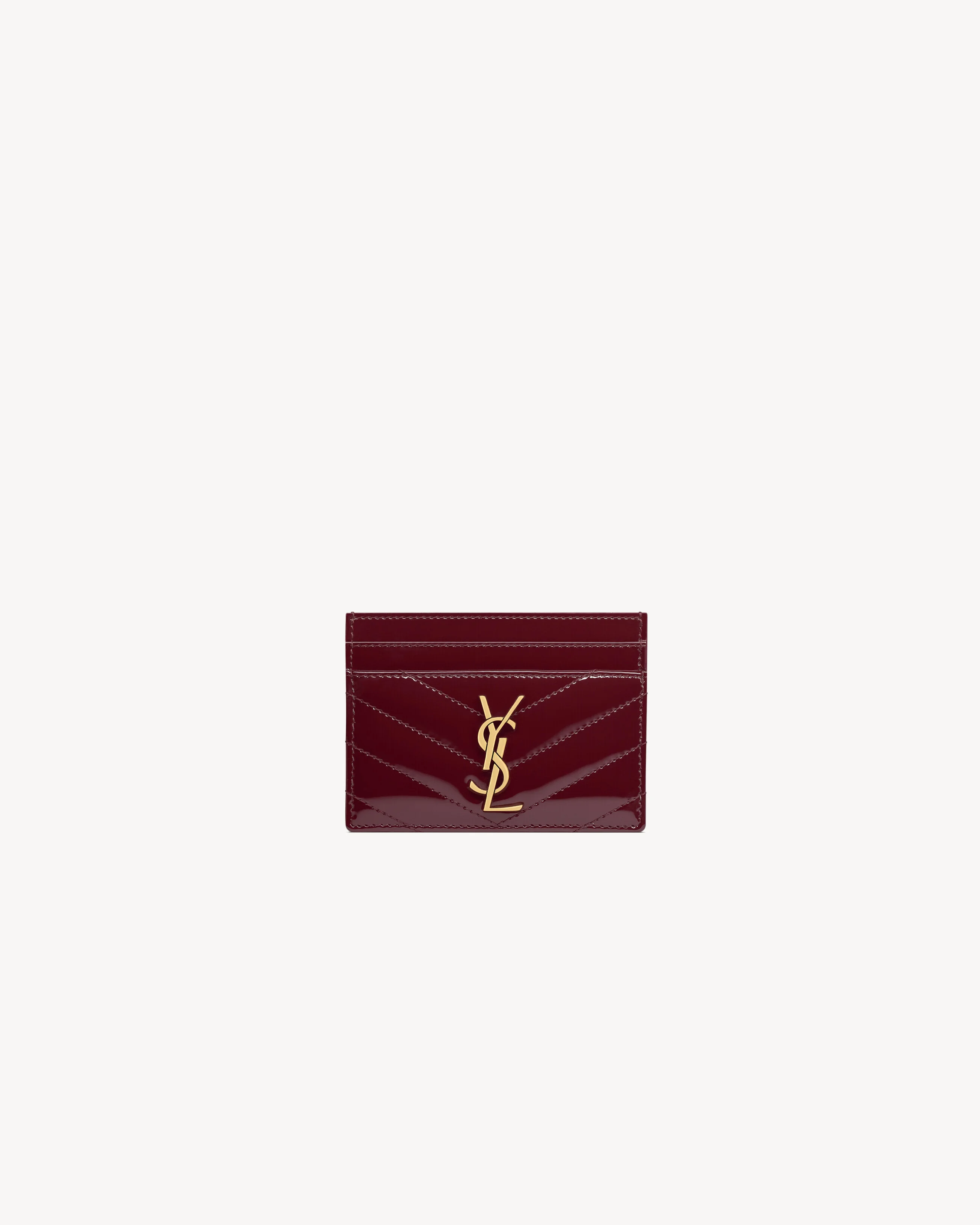 CASSANDRE MATELASSÉ CARD CASE IN PATENT LEATHER - 1