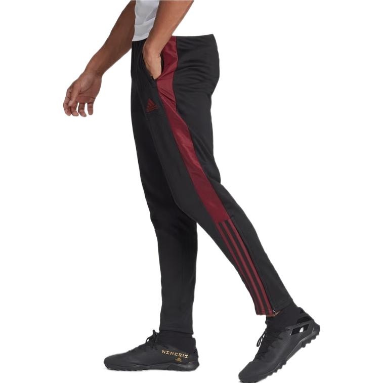 Men's adidas Stripe Elastic Waistband Soccer/Football Casual Sports Pants/Trousers/Joggers Black H59 - 3